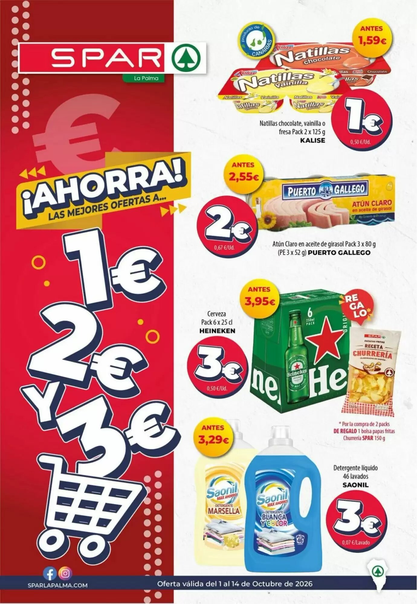 Folleto promocional de Spar La Palma válido desde el 01/10/2026 - Página 1.
