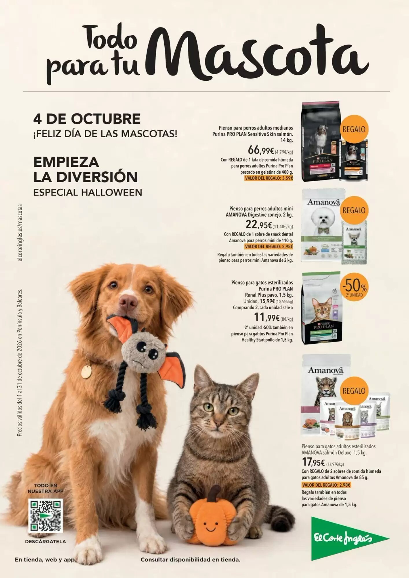 Folleto promocional de El Corte Inglés válido desde el 01/10/2026 - Página 1.