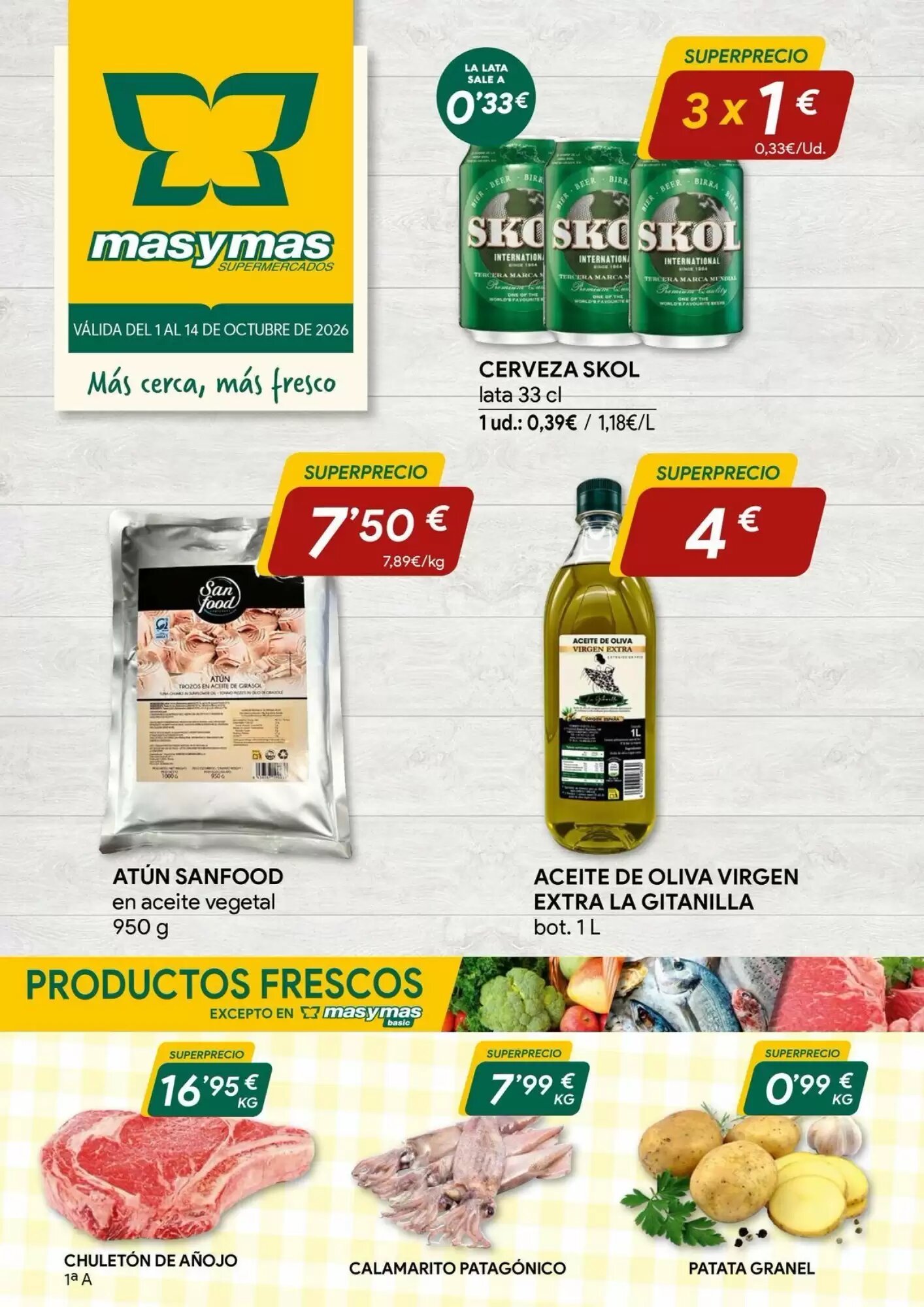 Folleto promocional de Masymas válido desde el 01/10/2026 - Página 1.
