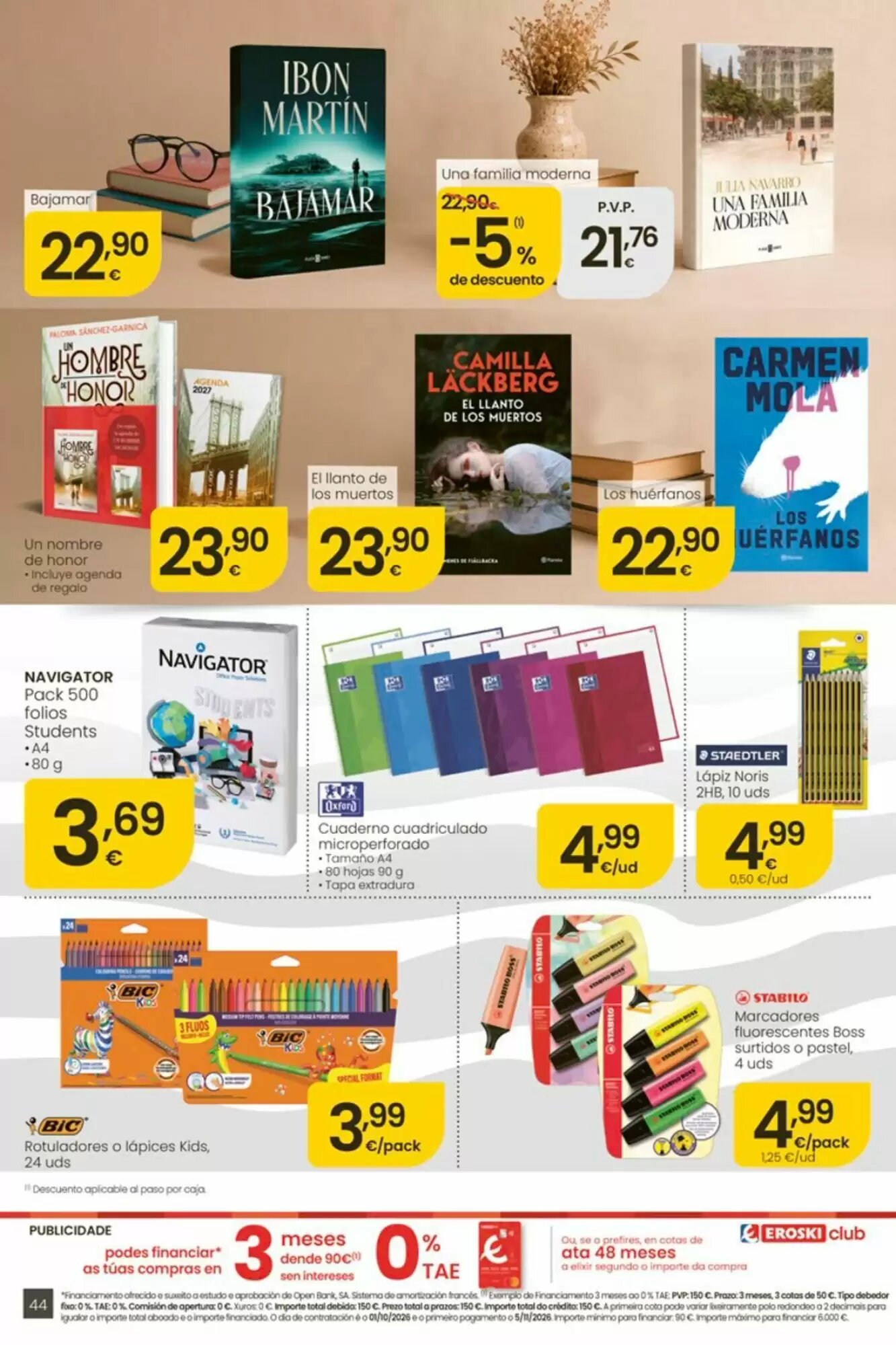 Folleto promocional de Eroski válido desde el 01/10/2026 - Página 44.