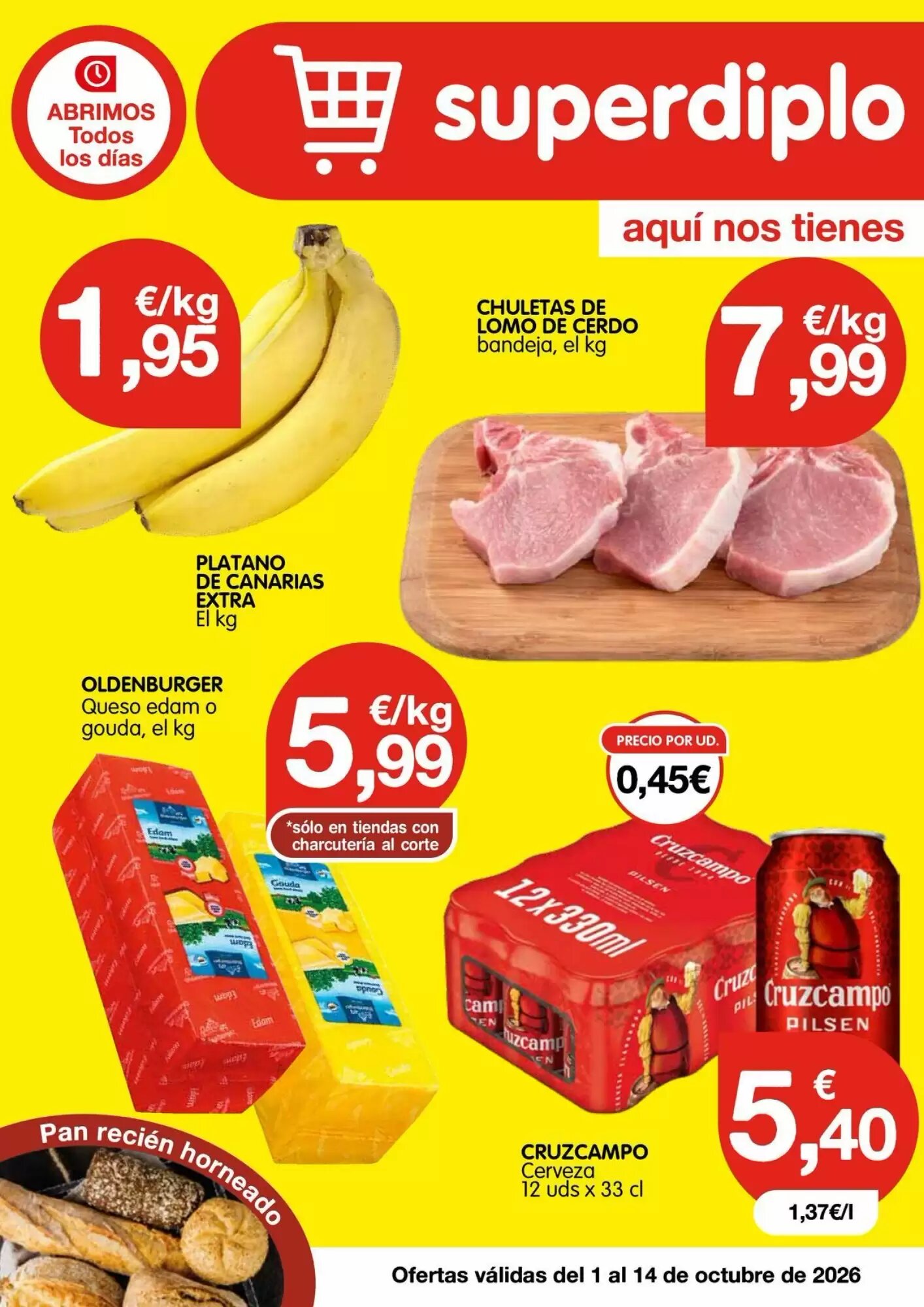 Folleto promocional de CashDiplo válido desde el 01/10/2026 - Página 1.