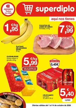 Folleto promocional de CashDiplo válido desde el 01/10/2026