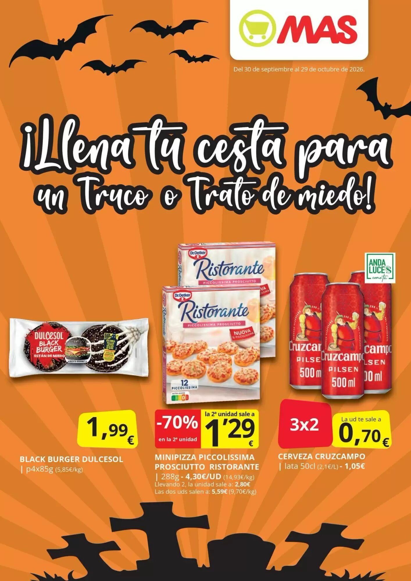 Folleto promocional de MAS válido desde el 01/10/2026 - Página 1.