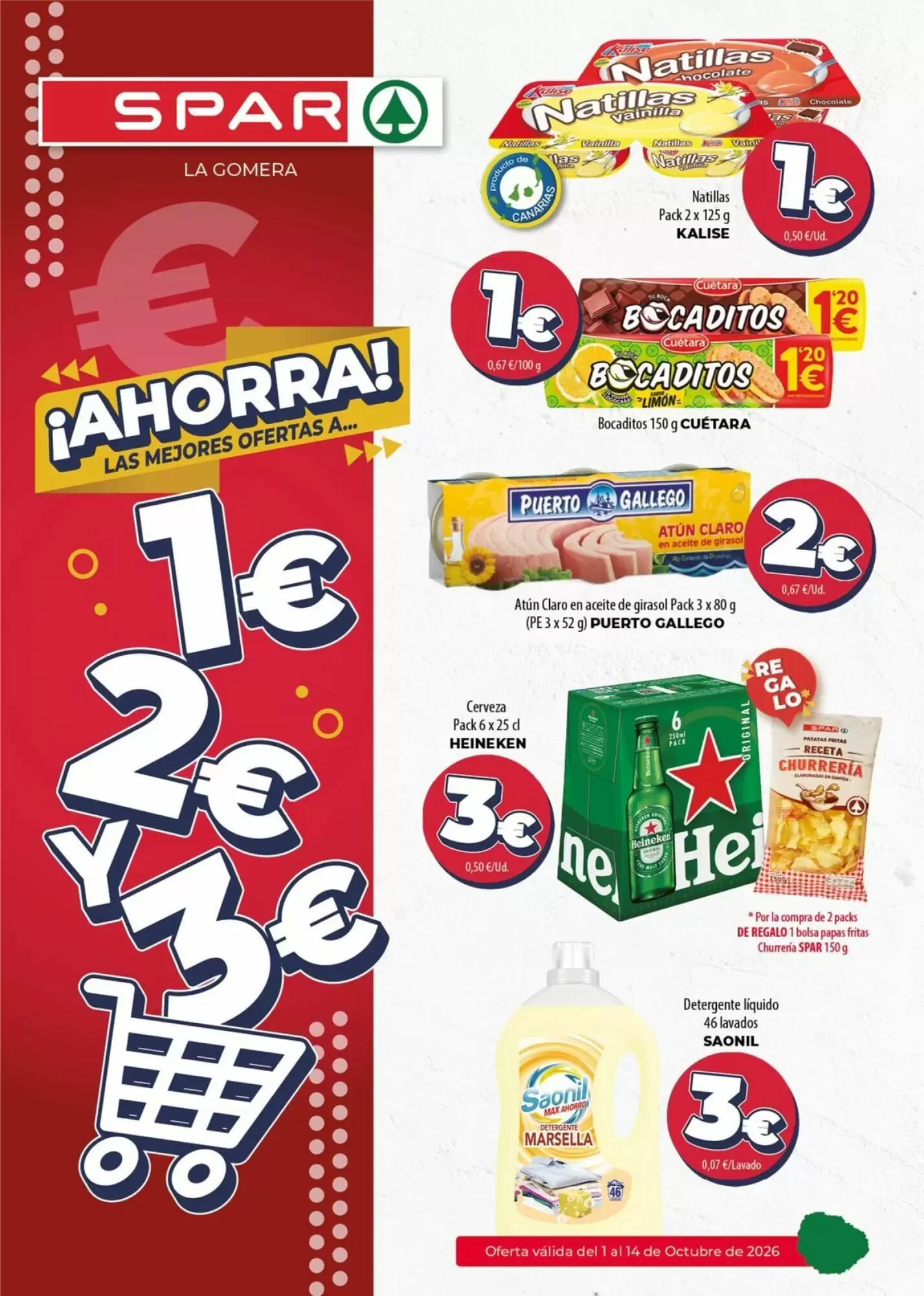 Folleto promocional de Spar Tenerife válido desde el 01/10/2026 - Página 1.