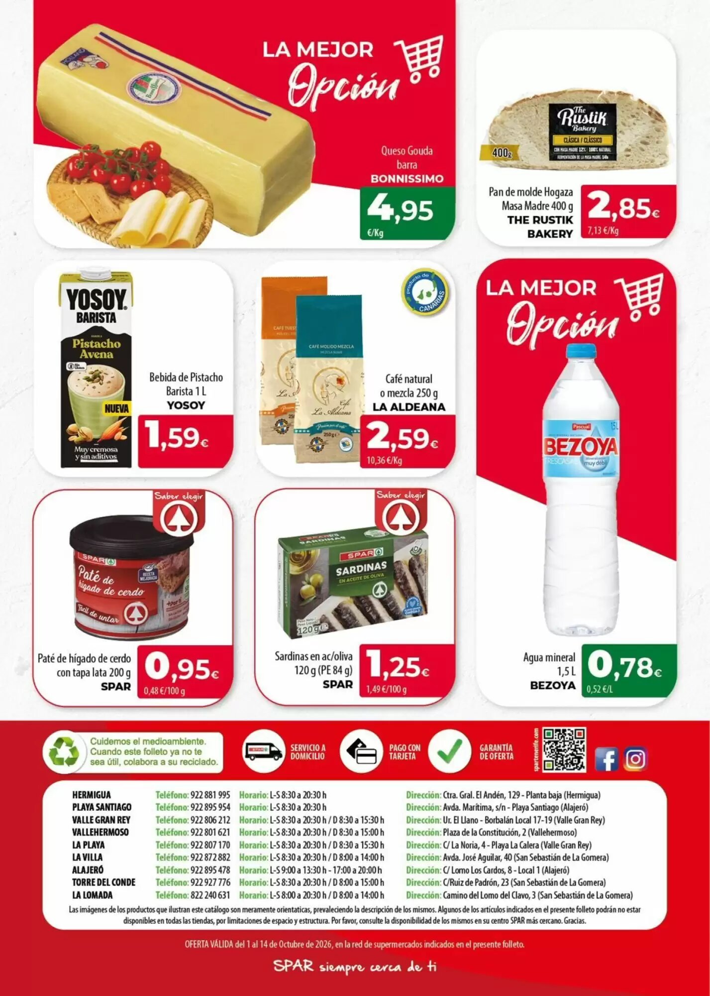 Folleto promocional de Spar Tenerife válido desde el 01/10/2026 - Página 4.