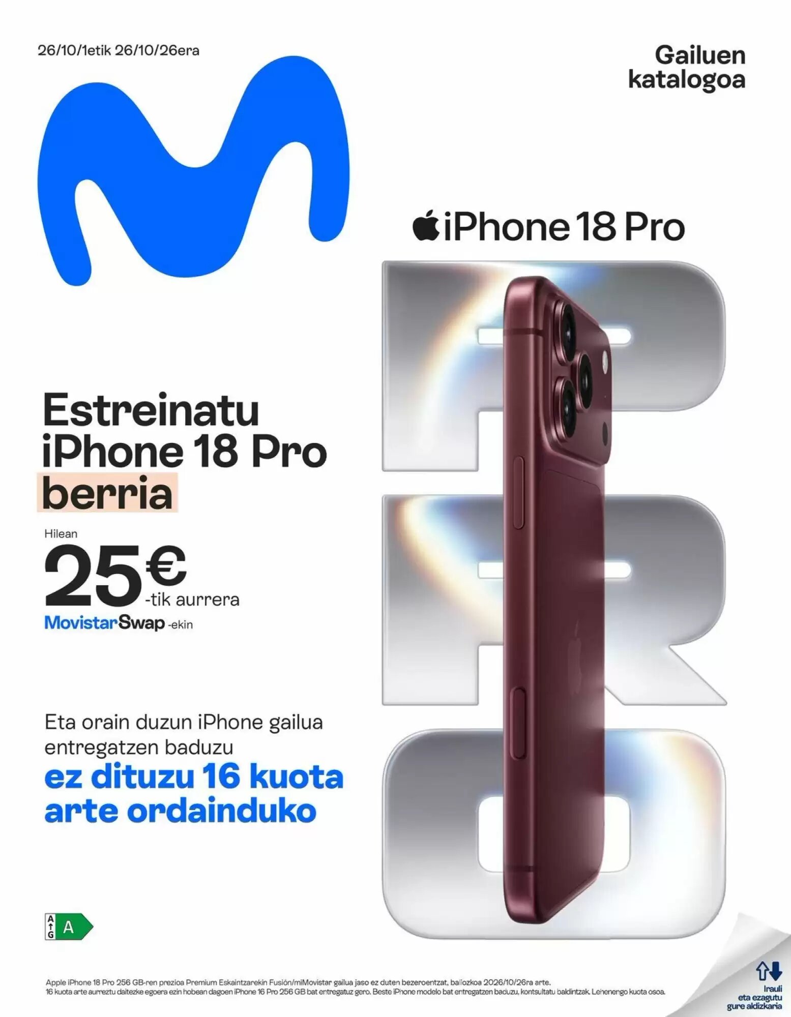 Folleto promocional de Movistar válido desde el 02/10/2026 - Página 1.