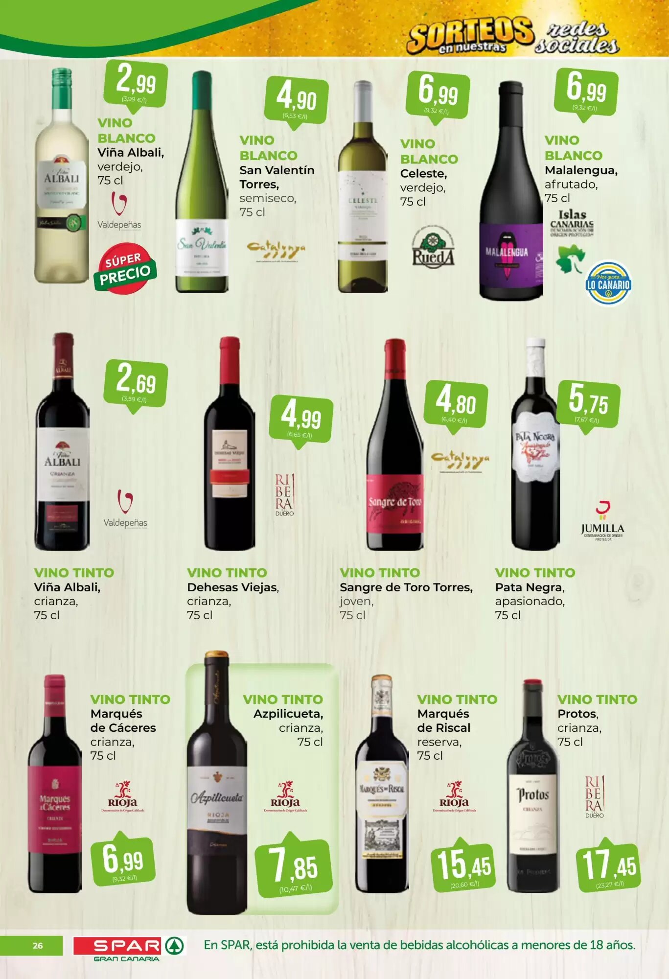 Folleto promocional de SPAR Gran Canaria válido desde el 02/10/2026 - Página 26.