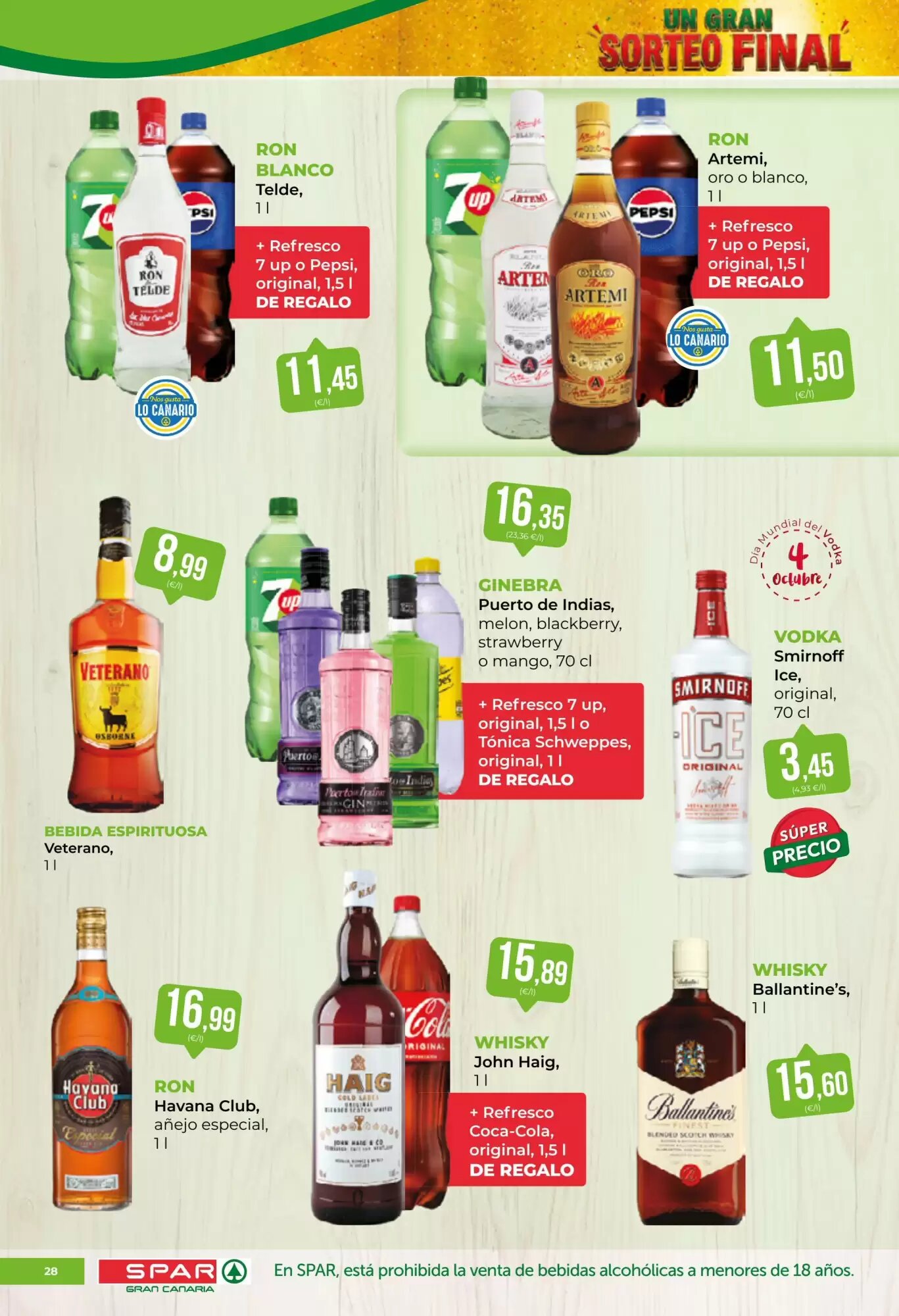 Folleto promocional de SPAR Gran Canaria válido desde el 02/10/2026 - Página 28.