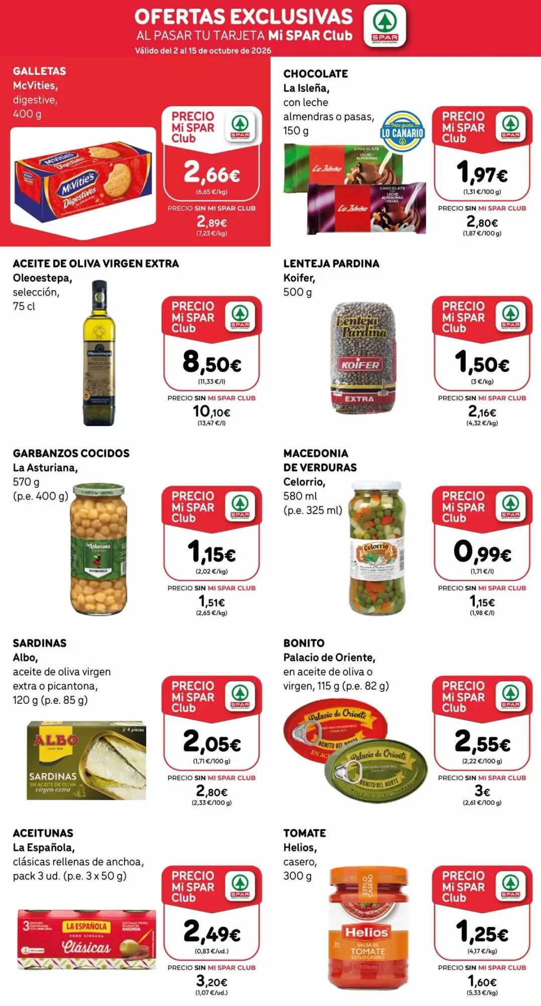 Folleto promocional de SPAR Gran Canaria válido desde el 02/10/2026 - Página 2.