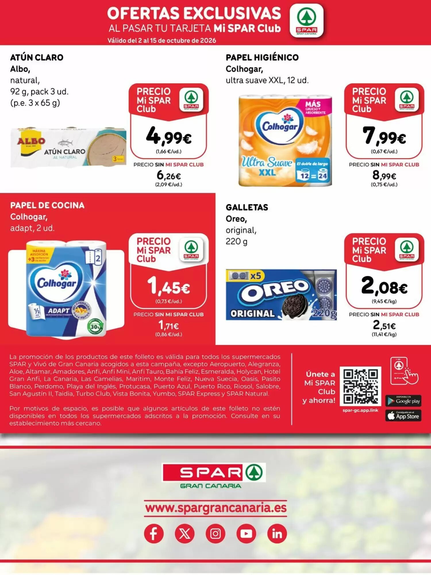Folleto promocional de SPAR Gran Canaria válido desde el 02/10/2026 - Página 4.