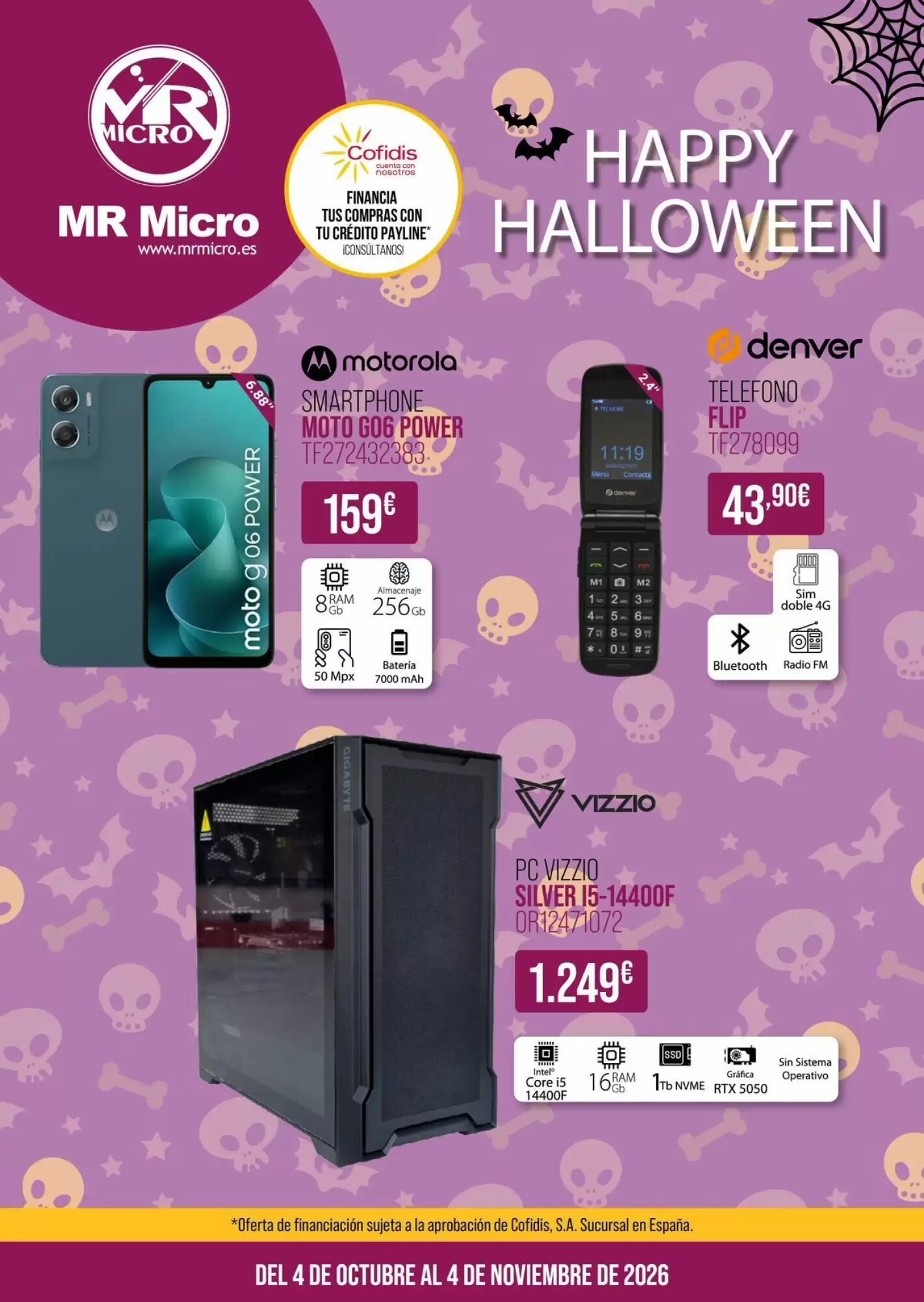Folleto promocional de MR Micro válido desde el 04/10/2026 - Página 1.