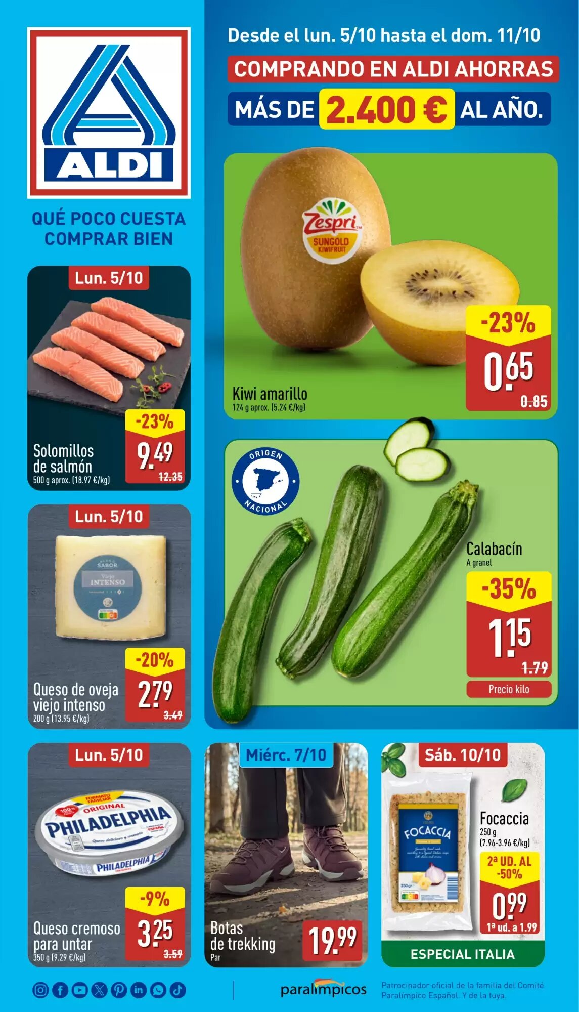 Folleto promocional de ALDI válido desde el 05/10/2026 - Página 1.