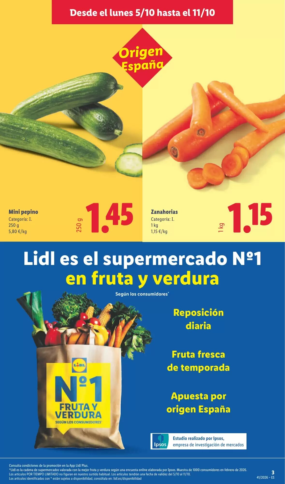 Folleto promocional de Lidl válido desde el 05/10/2026 - Página 3.