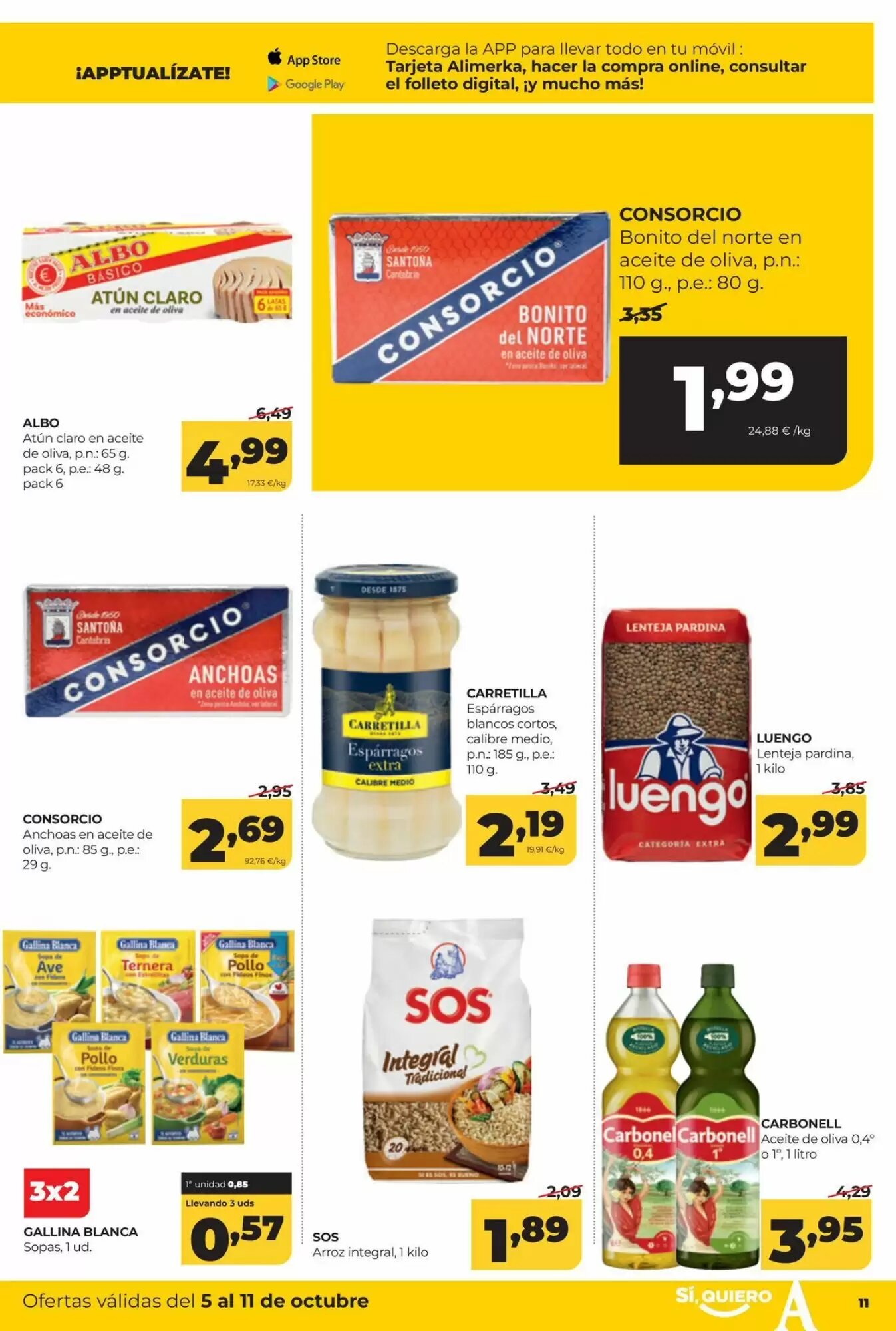 Folleto promocional de Alimerka válido desde el 05/10/2026 - Página 11.