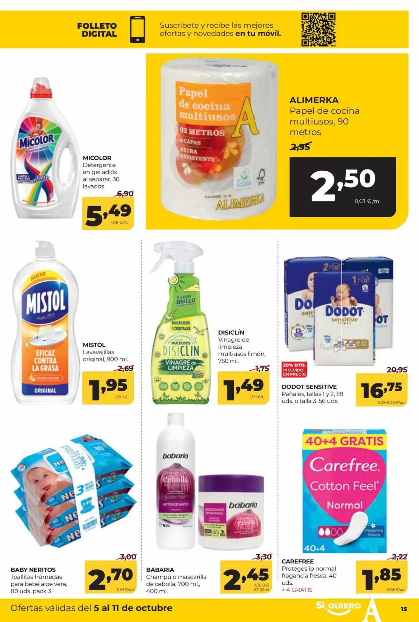 Folleto promocional de Alimerka válido desde el 05/10/2026 - Página 15.