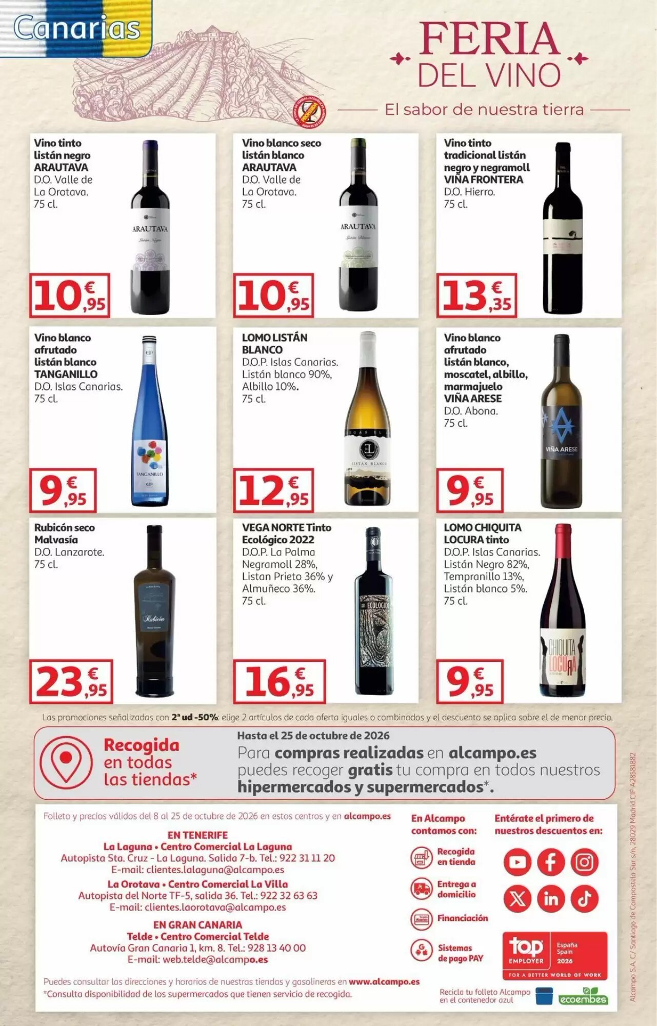 Folleto promocional de Alcampo válido desde el 08/10/2026 - Página 36.