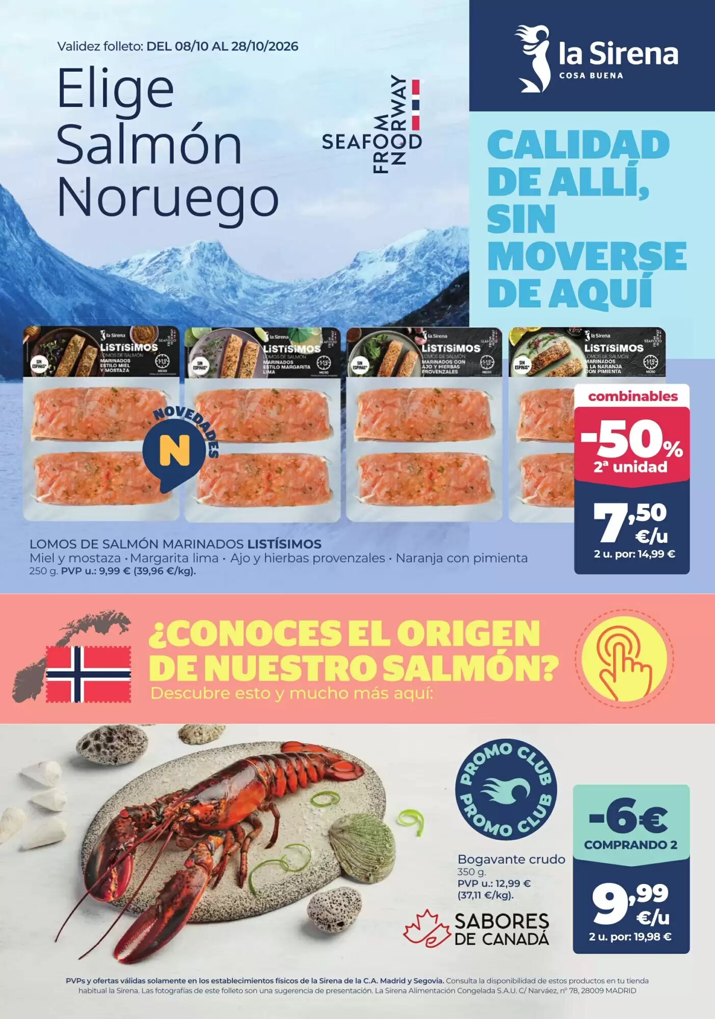 Folleto promocional de La Sirena válido desde el 08/10/2026 - Página 1.