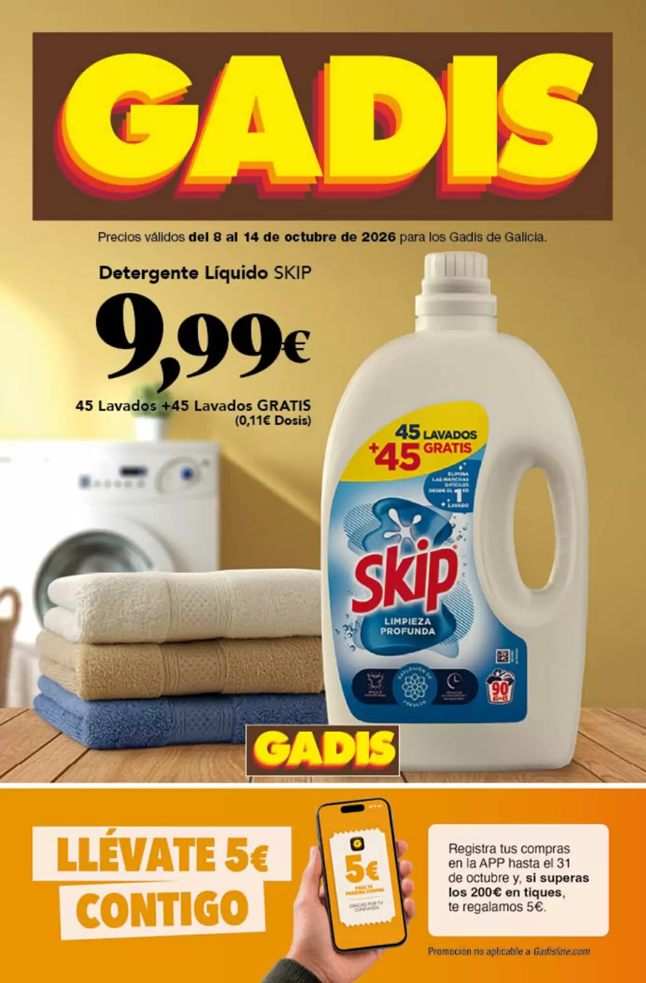 Folleto promocional de Gadis válido desde el 08/10/2026 - Página 1.