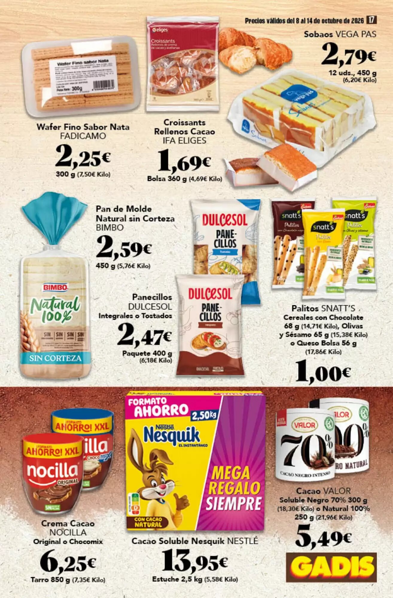 Folleto promocional de Gadis válido desde el 08/10/2026 - Página 17.