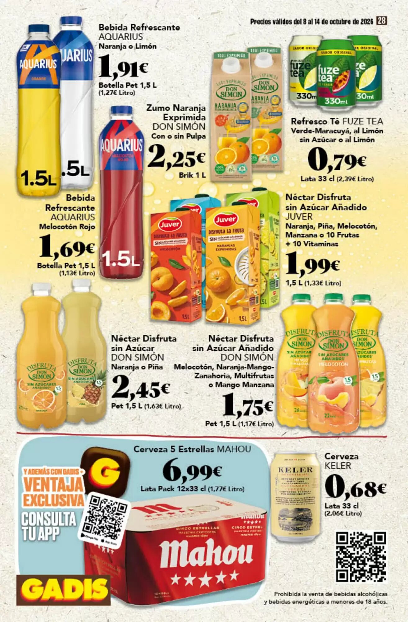 Folleto promocional de Gadis válido desde el 08/10/2026 - Página 28.