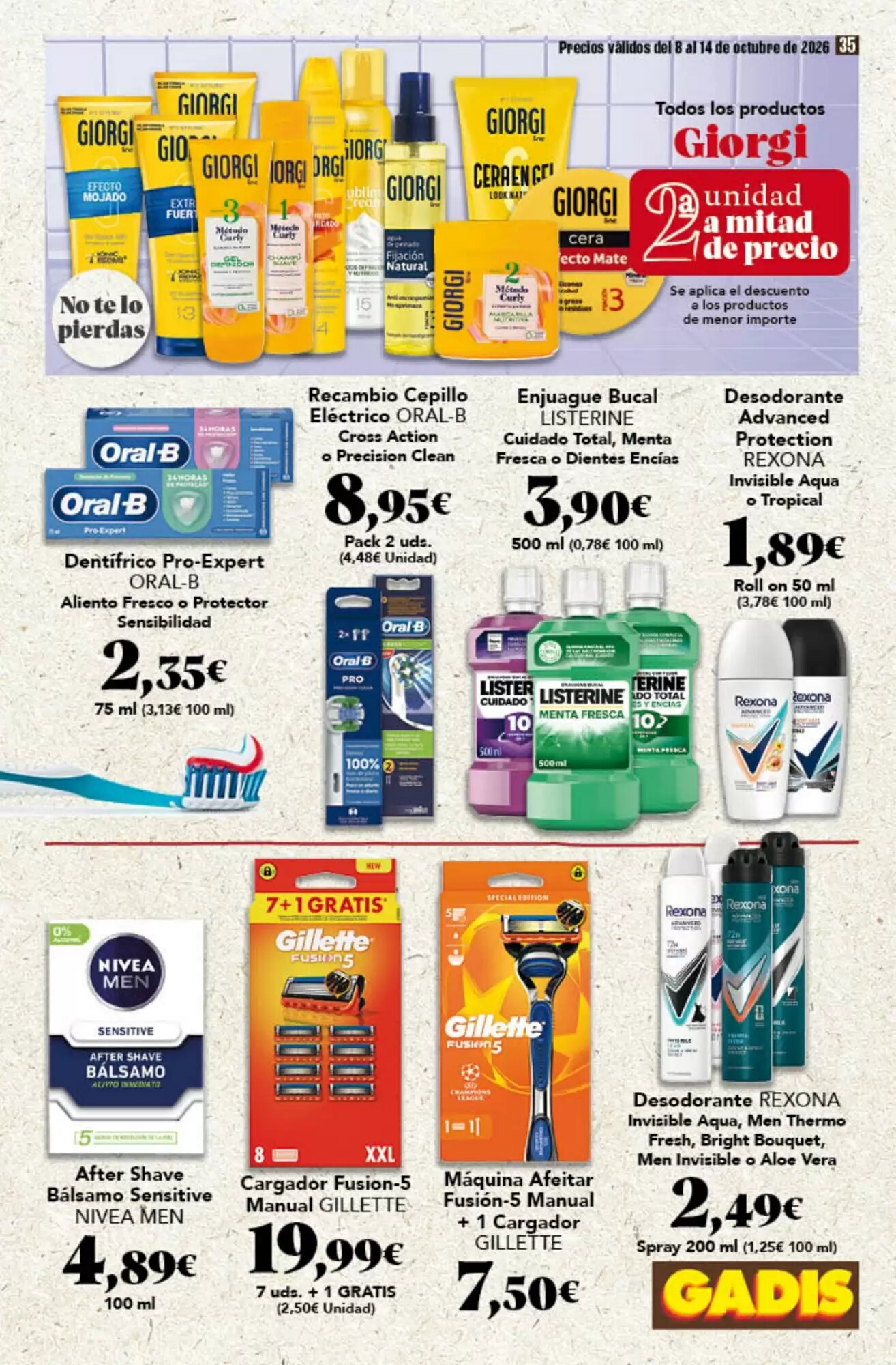 Folleto promocional de Gadis válido desde el 08/10/2026 - Página 35.
