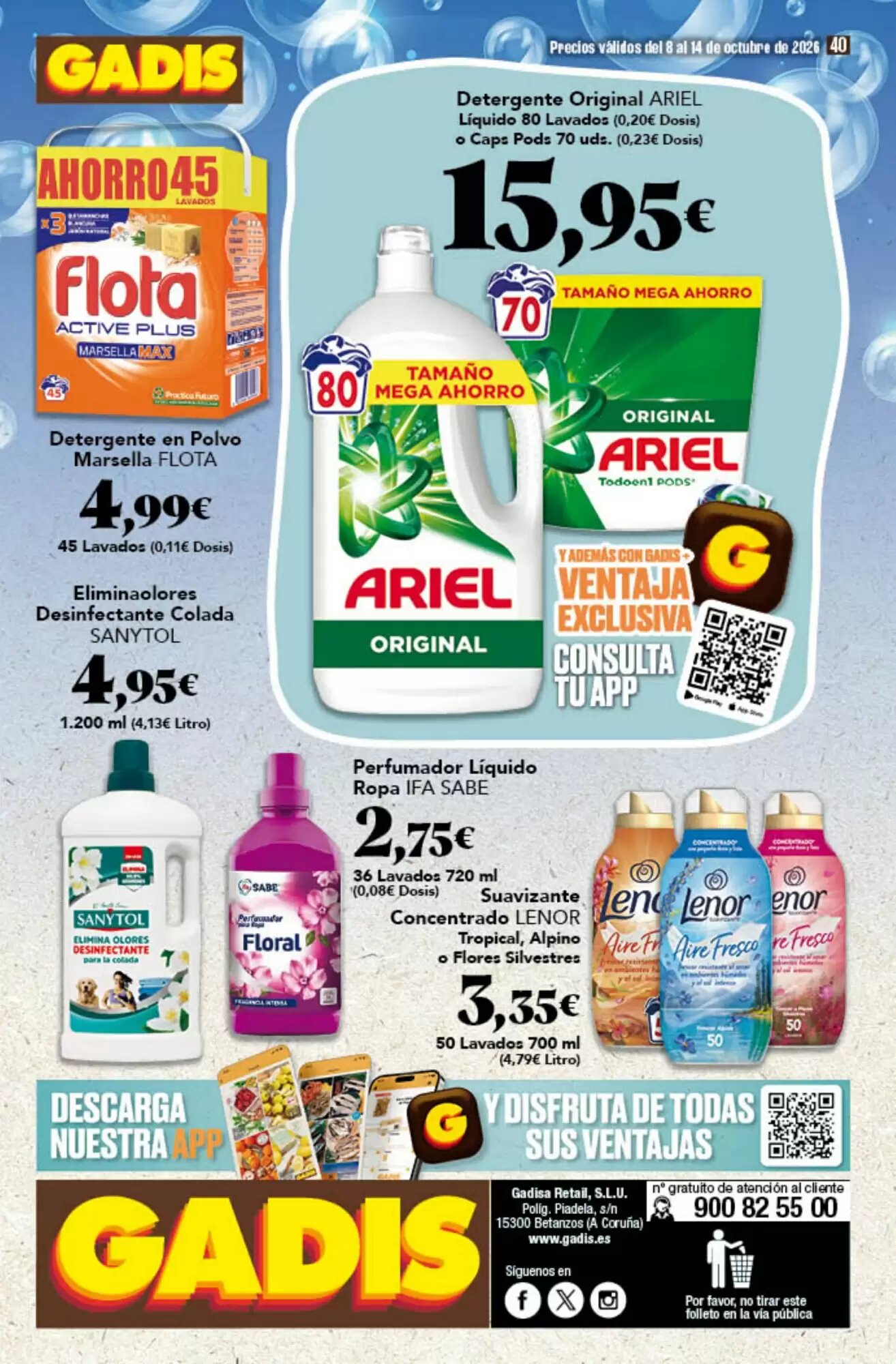 Folleto promocional de Gadis válido desde el 08/10/2026 - Página 40.