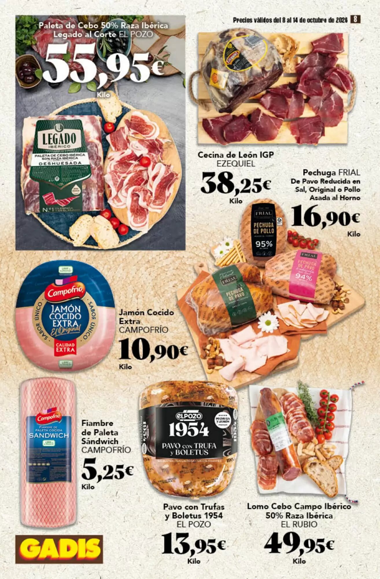 Folleto promocional de Gadis válido desde el 08/10/2026 - Página 8.