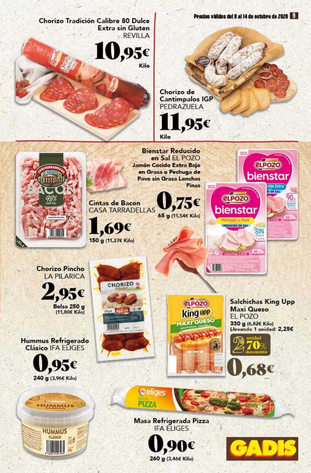 Folleto promocional de Gadis válido desde el 08/10/2026 - Página 9.