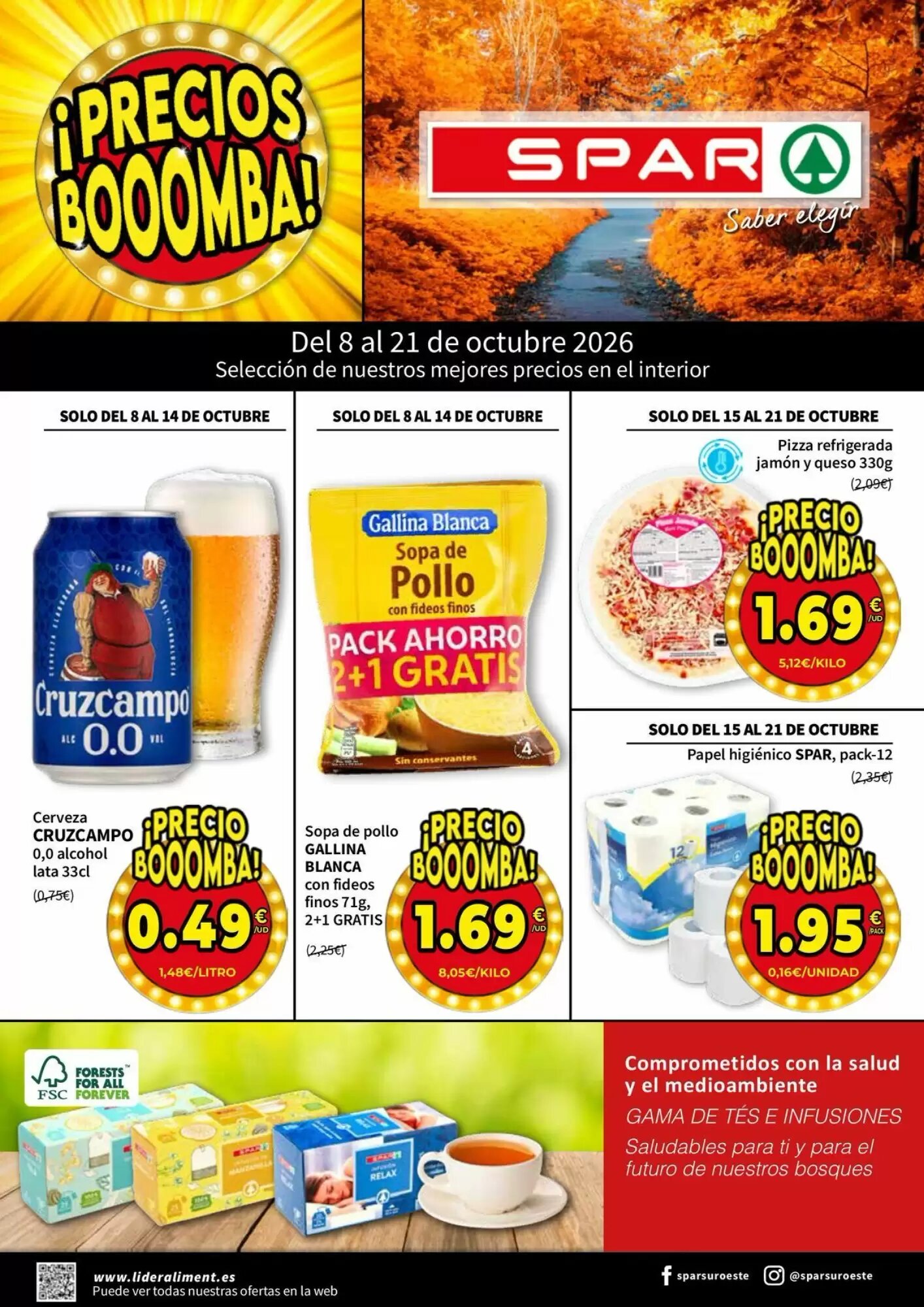 Folleto promocional de Spar válido desde el 08/10/2026 - Página 1.