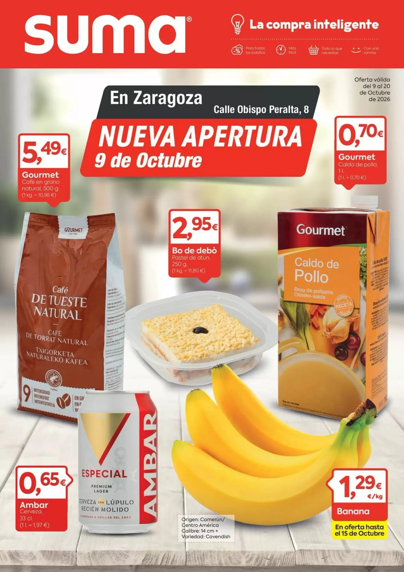 Folleto promocional de Suma Supermercados válido desde el 09/10/2026 - Página 1.