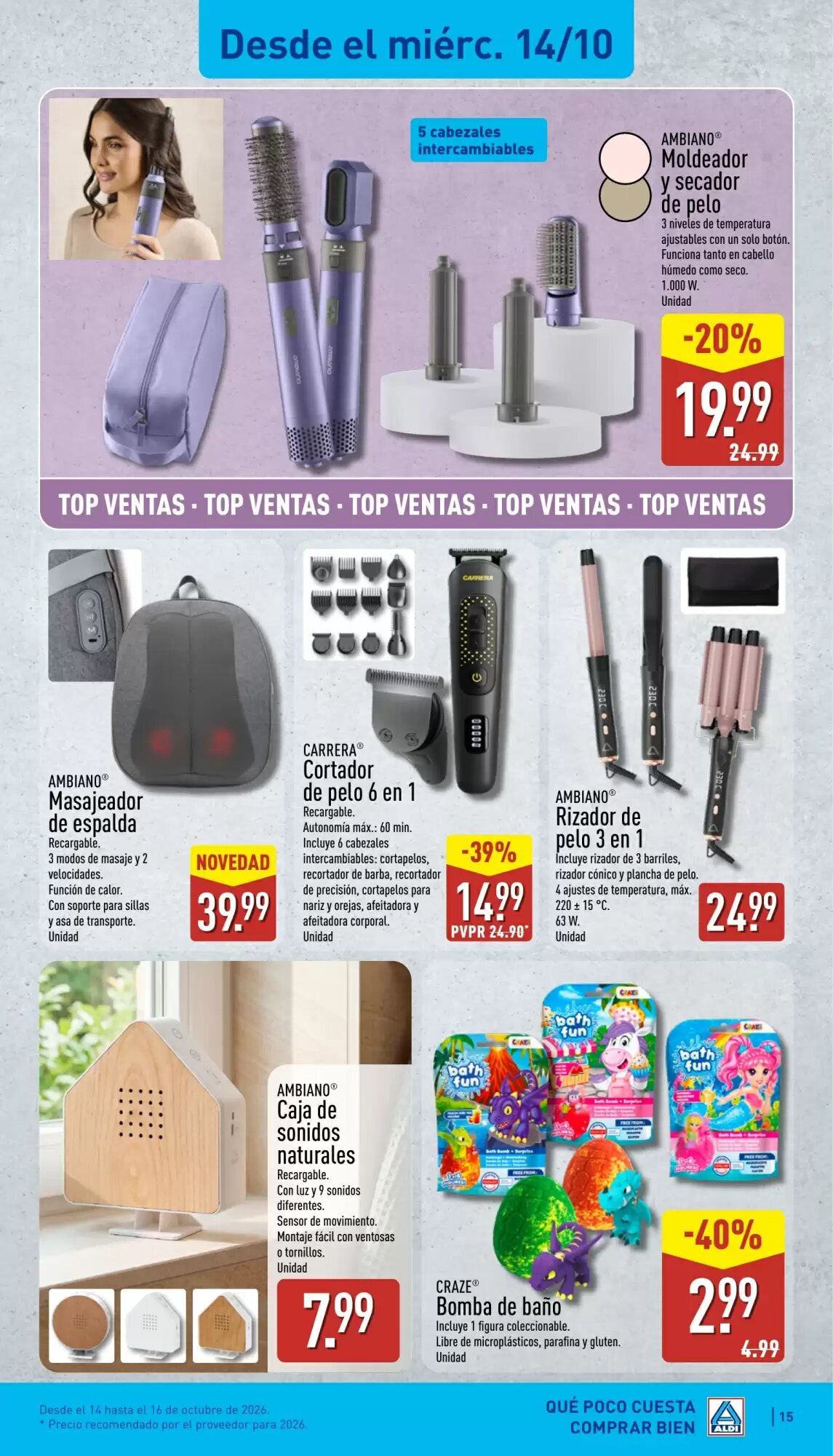 Folleto promocional de ALDI válido desde el 12/10/2026 - Página 15.