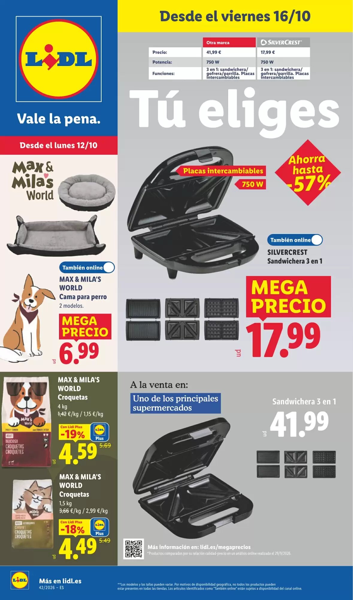 Folleto promocional de Lidl válido desde el 12/10/2026 - Página 1.