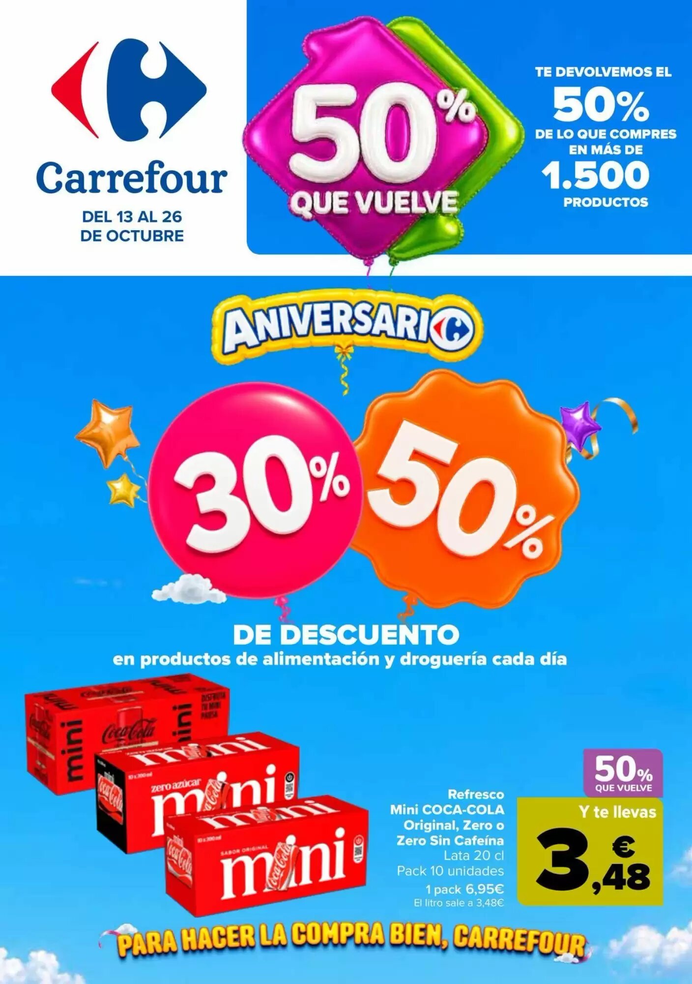 Folleto promocional de Carrefour válido desde el 13/10/2026 - Página 1.