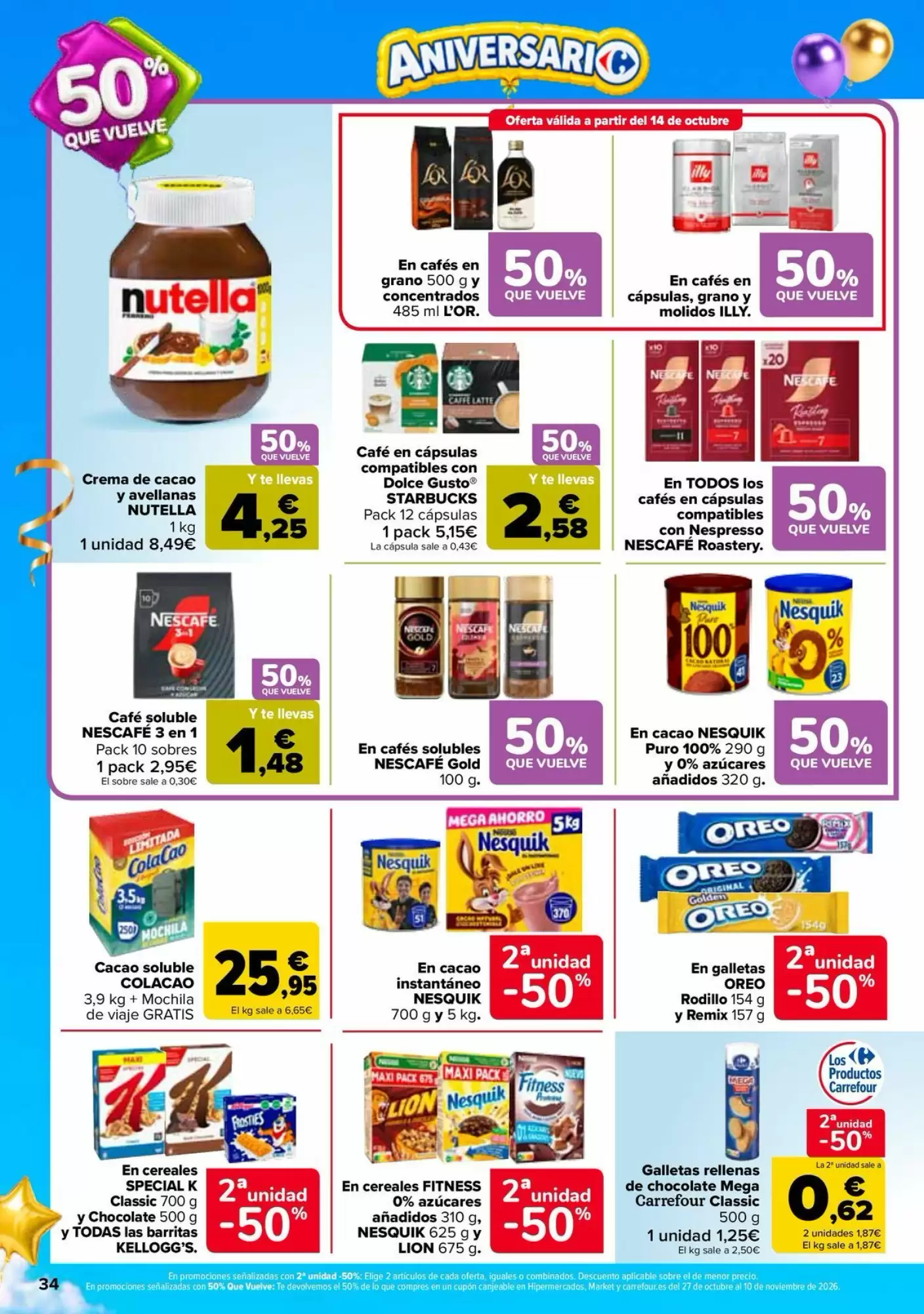Folleto promocional de Carrefour válido desde el 13/10/2026 - Página 34.