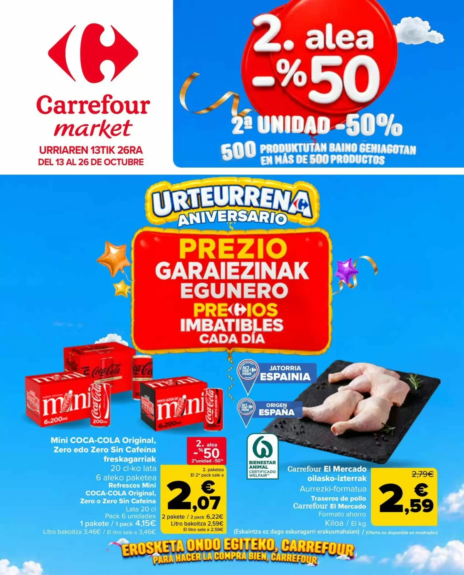 Folleto promocional de Carrefour Market válido desde el 13/10/2026 - Página 1.