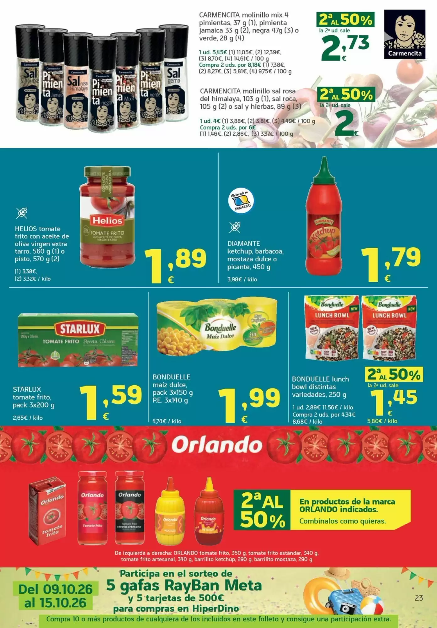 Folleto promocional de HiperDino válido desde el 13/10/2026 - Página 23.