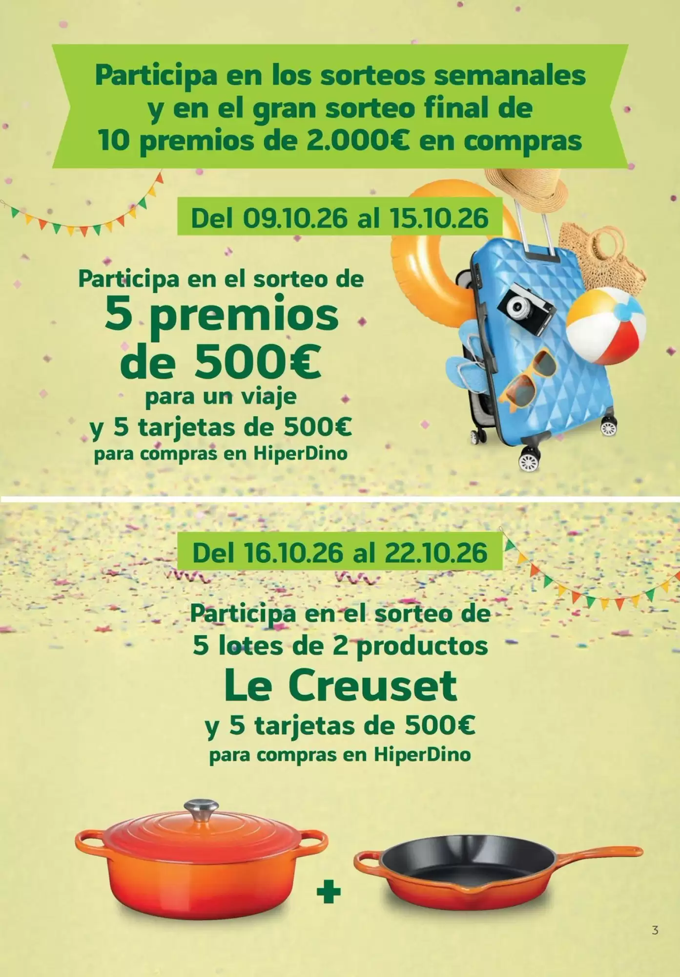 Folleto promocional de HiperDino válido desde el 13/10/2026 - Página 3.