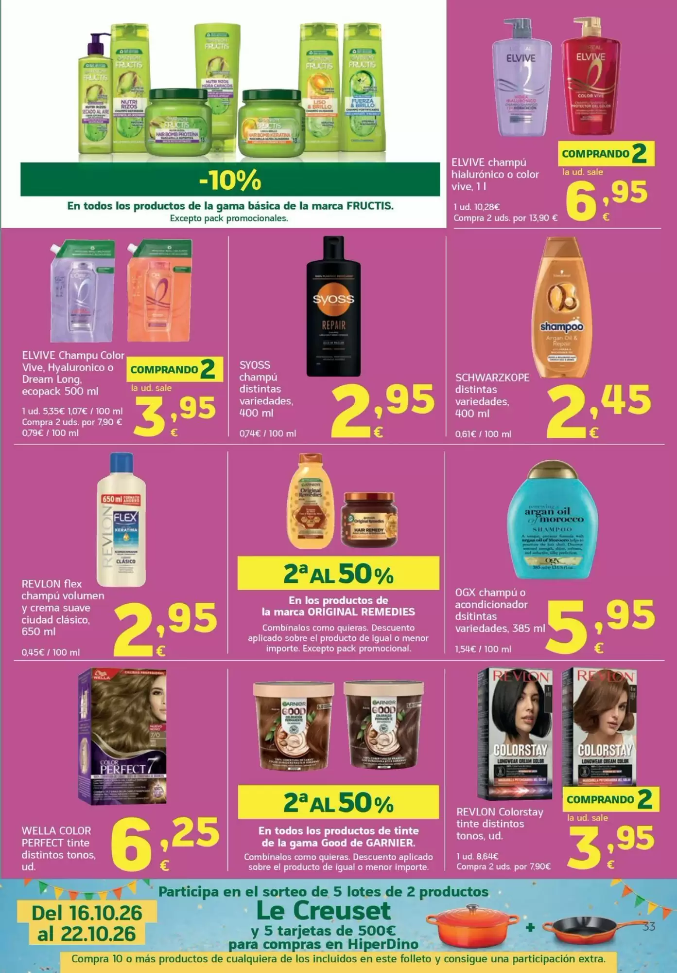 Folleto promocional de HiperDino válido desde el 13/10/2026 - Página 33.