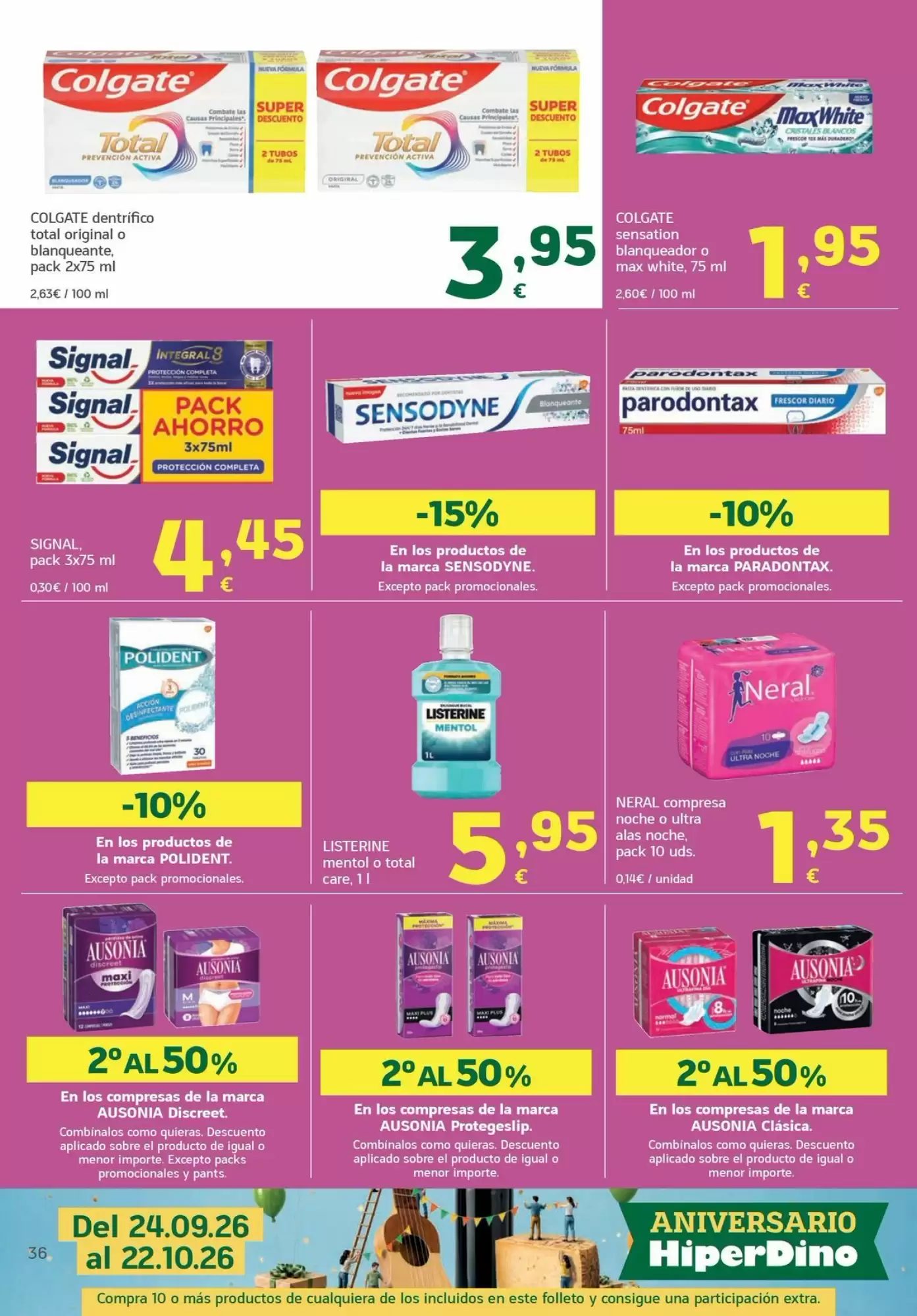 Folleto promocional de HiperDino válido desde el 13/10/2026 - Página 36.