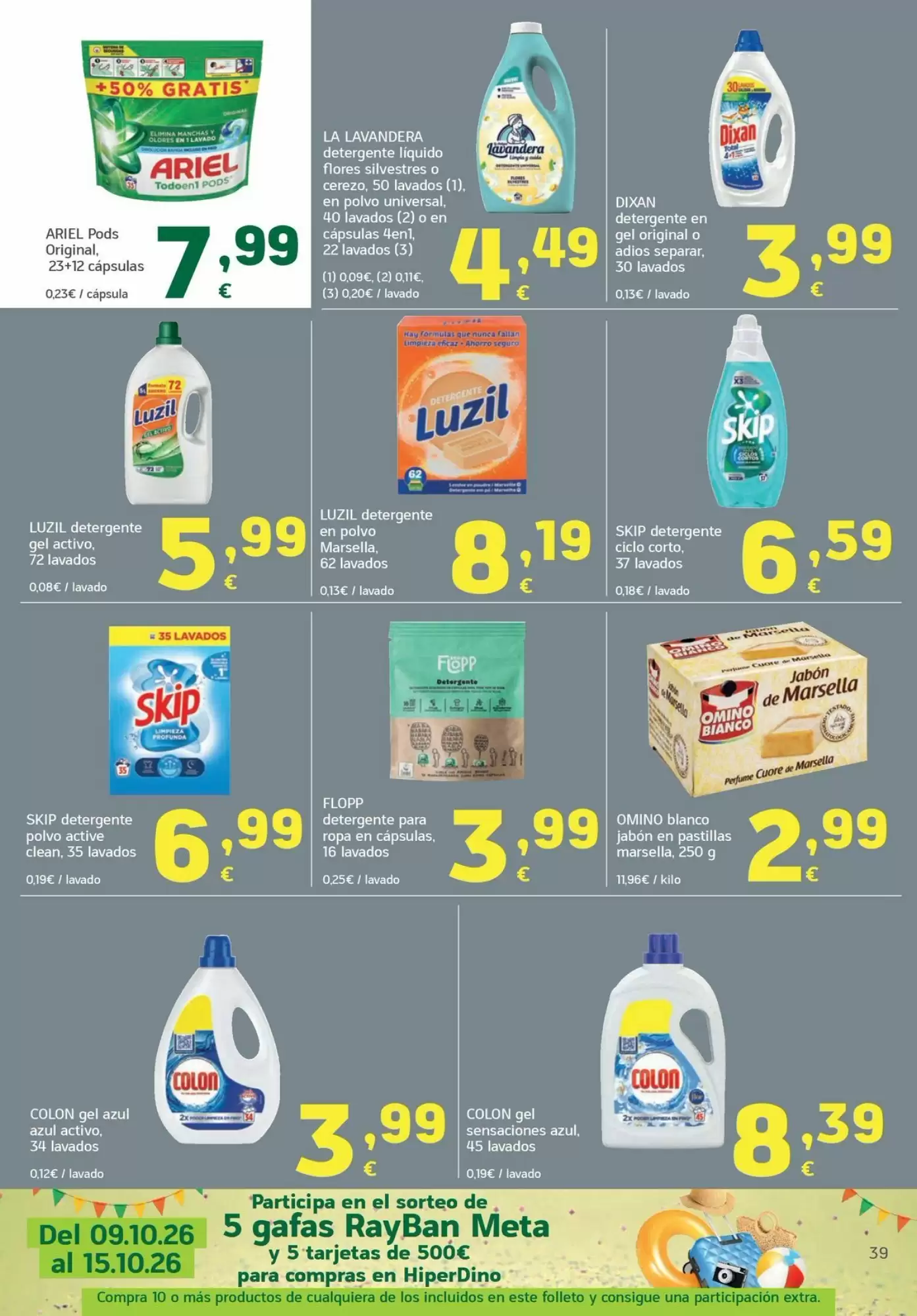 Folleto promocional de HiperDino válido desde el 13/10/2026 - Página 39.