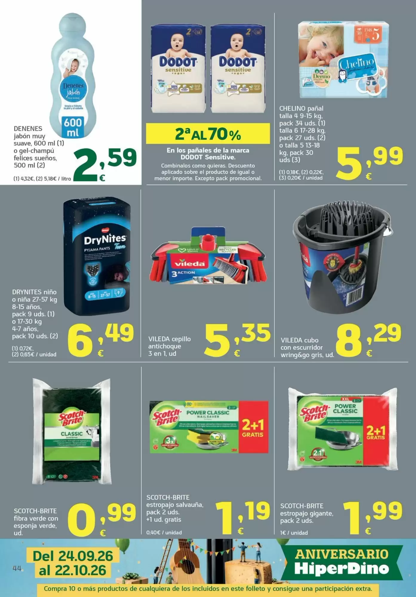 Folleto promocional de HiperDino válido desde el 13/10/2026 - Página 44.
