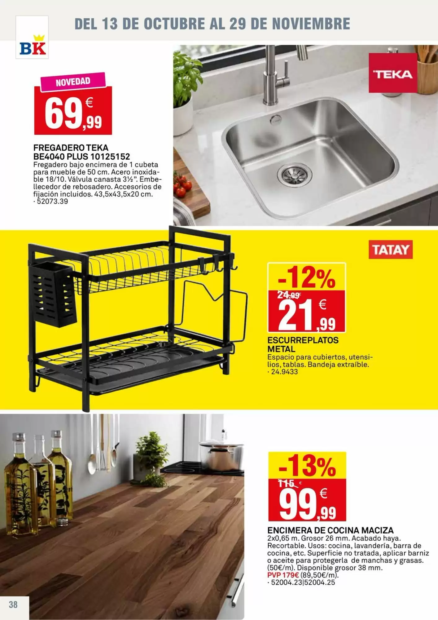 Folleto promocional de Bricoking válido desde el 13/10/2026 - Página 38.
