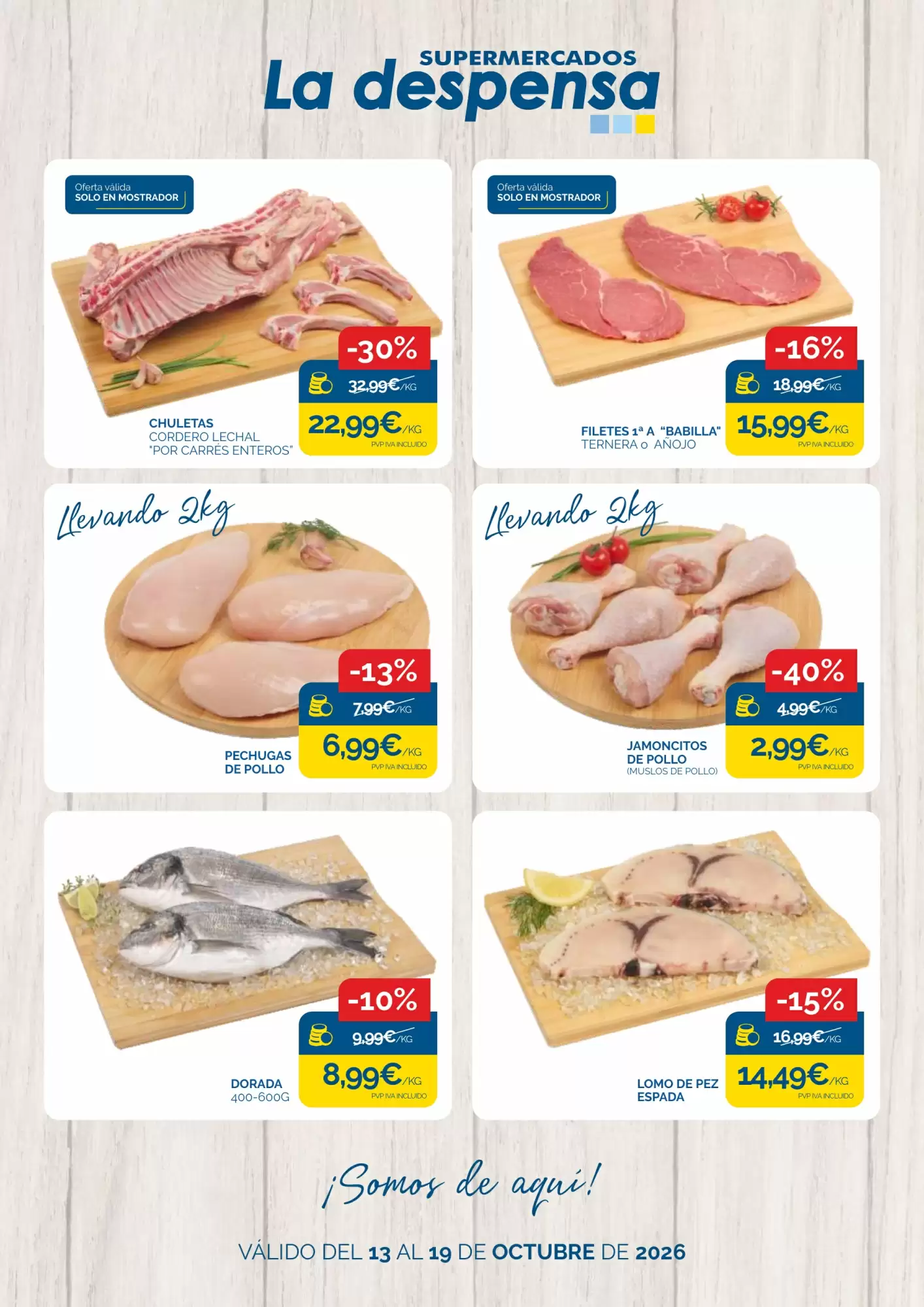 Folleto promocional de Supermercados La Despensa válido desde el 13/10/2026 - Página 1.