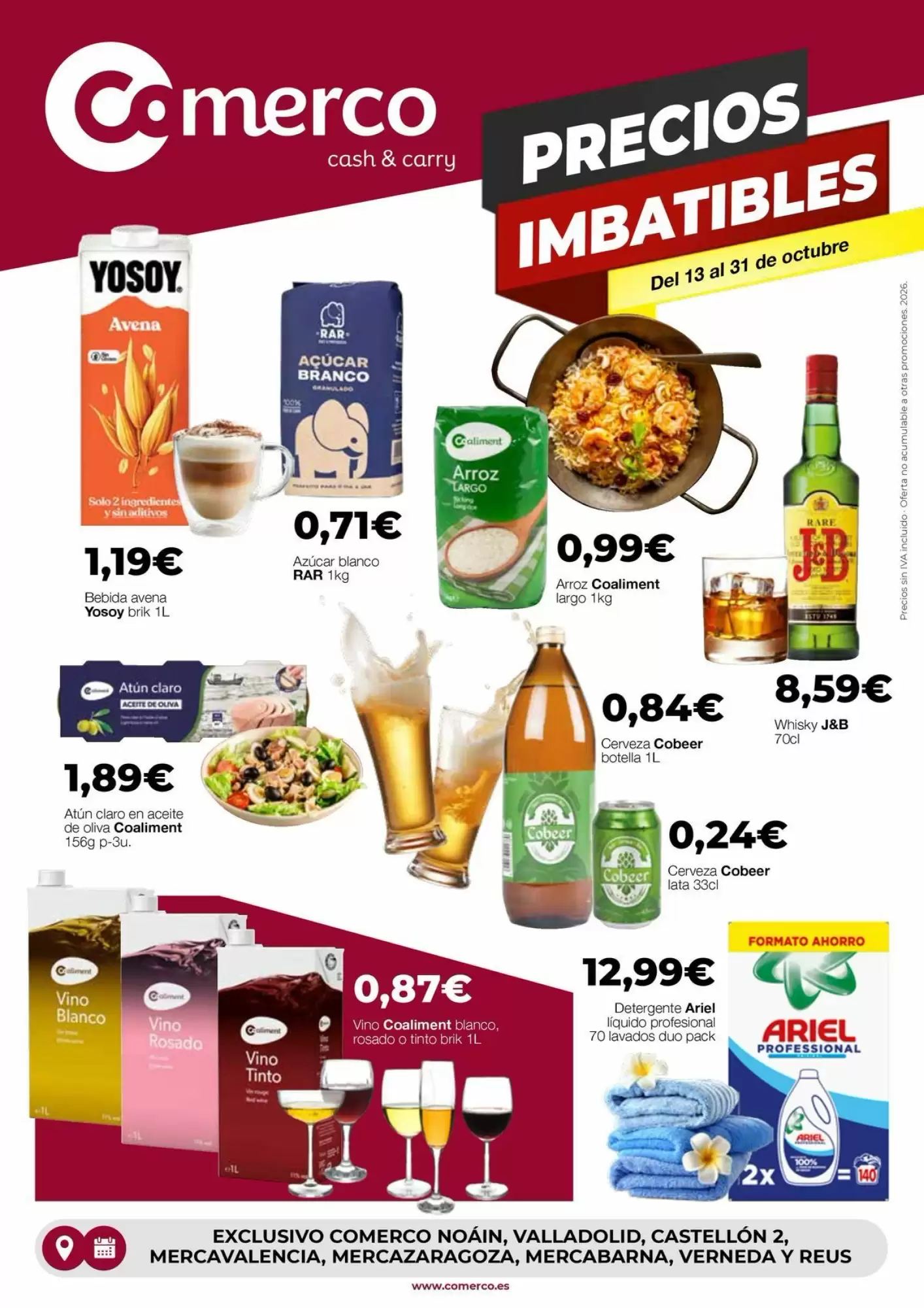 Folleto promocional de Comerco Cash & Carry válido desde el 13/10/2026 - Página 1.