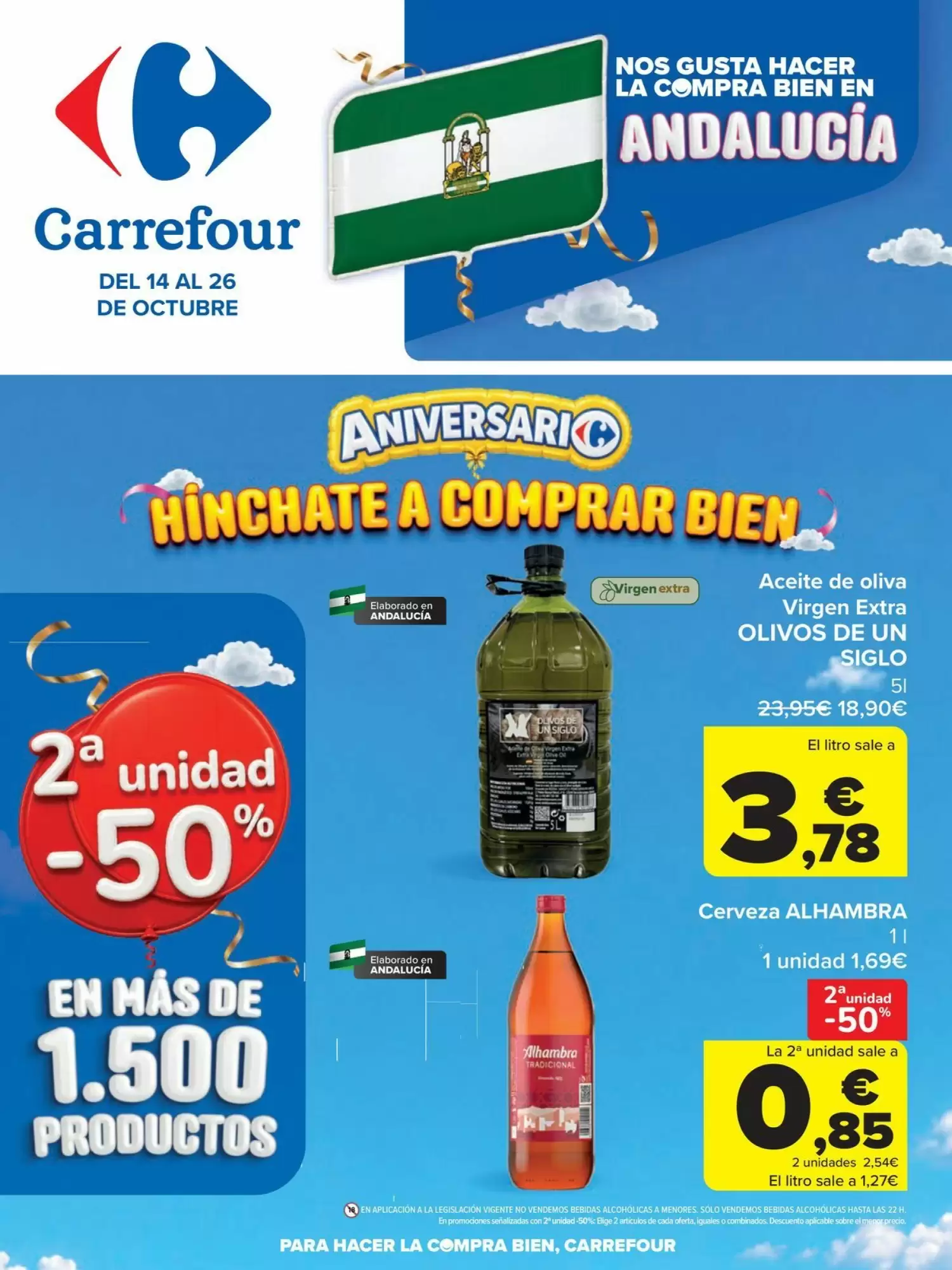 Folleto promocional de Carrefour válido desde el 14/10/2026 - Página 1.