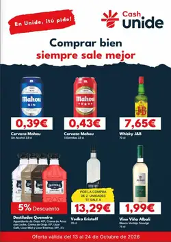 Folleto promocional de Cash Unide válido desde el 14/10/2026