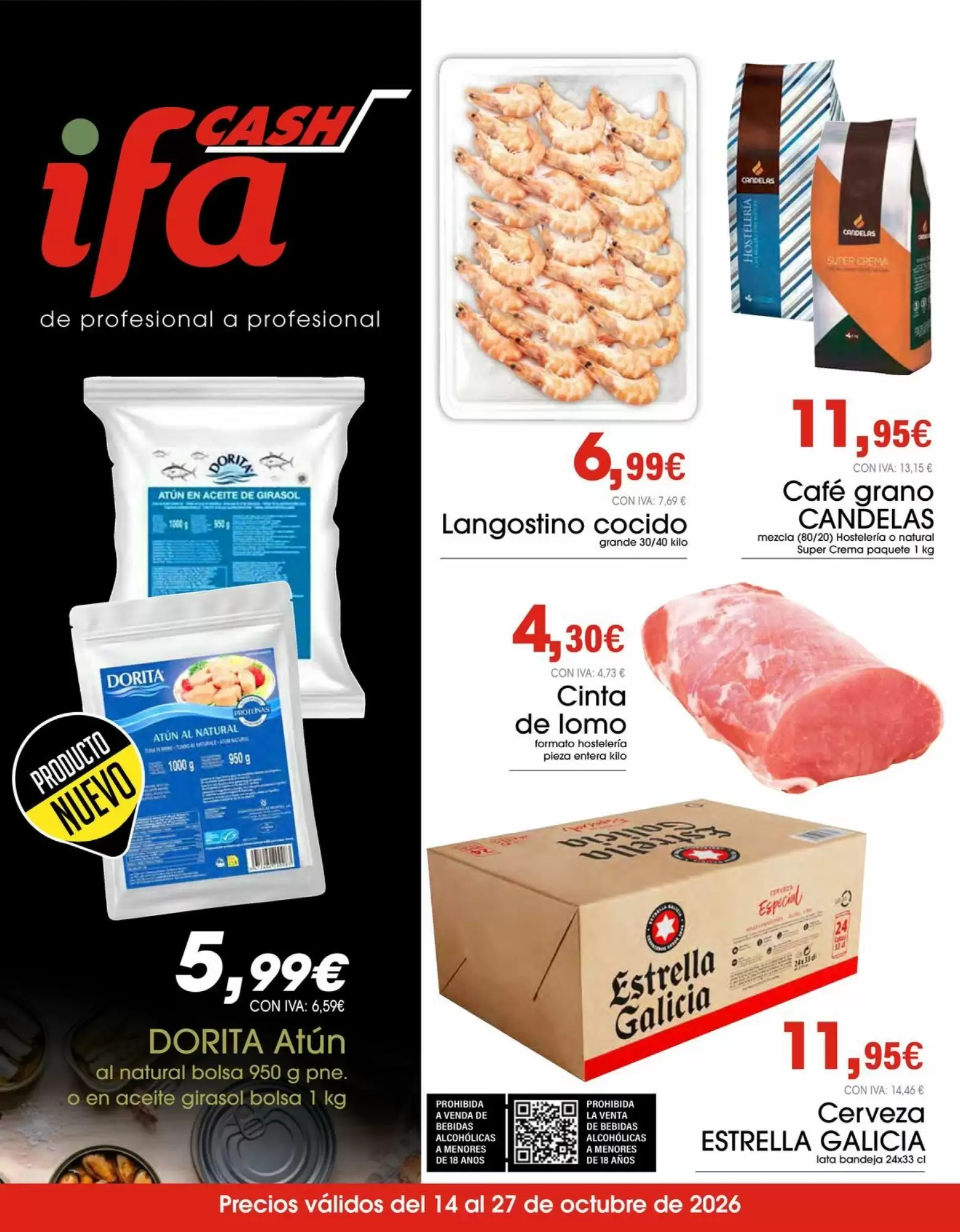 Folleto promocional de Cash Ifa válido desde el 14/10/2026 - Página 1.