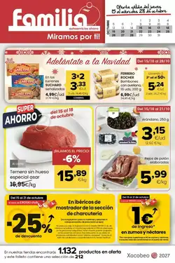 Folleto promocional de Autoservicios Familia válido desde el 15/10/2026