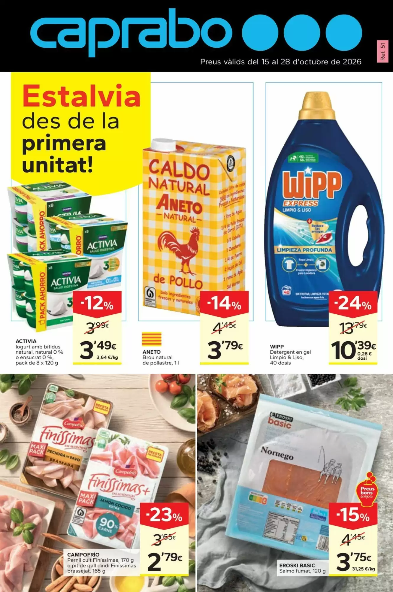 Folleto promocional de Caprabo válido desde el 15/10/2026 - Página 1.