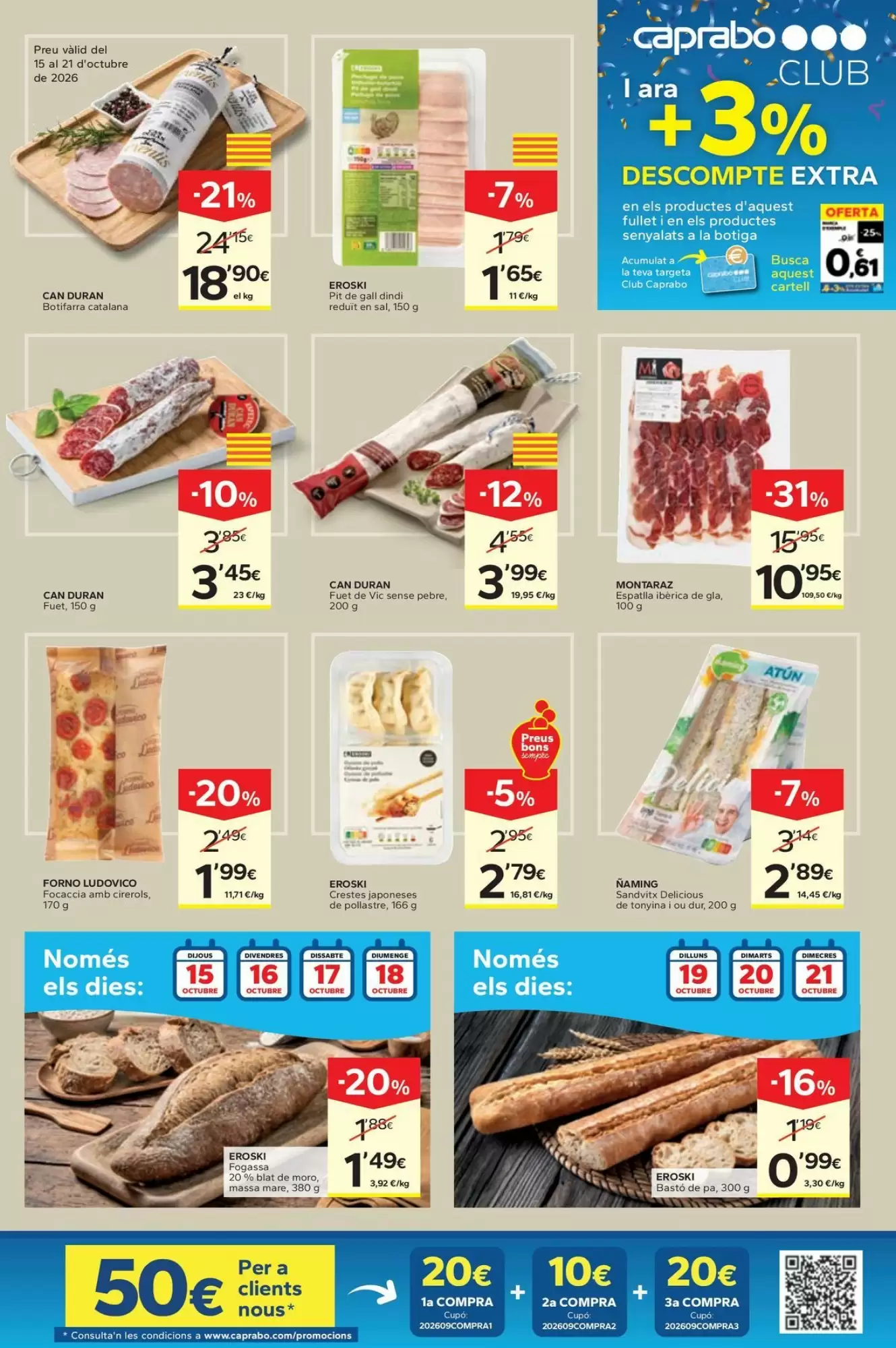 Folleto promocional de Caprabo válido desde el 15/10/2026 - Página 3.